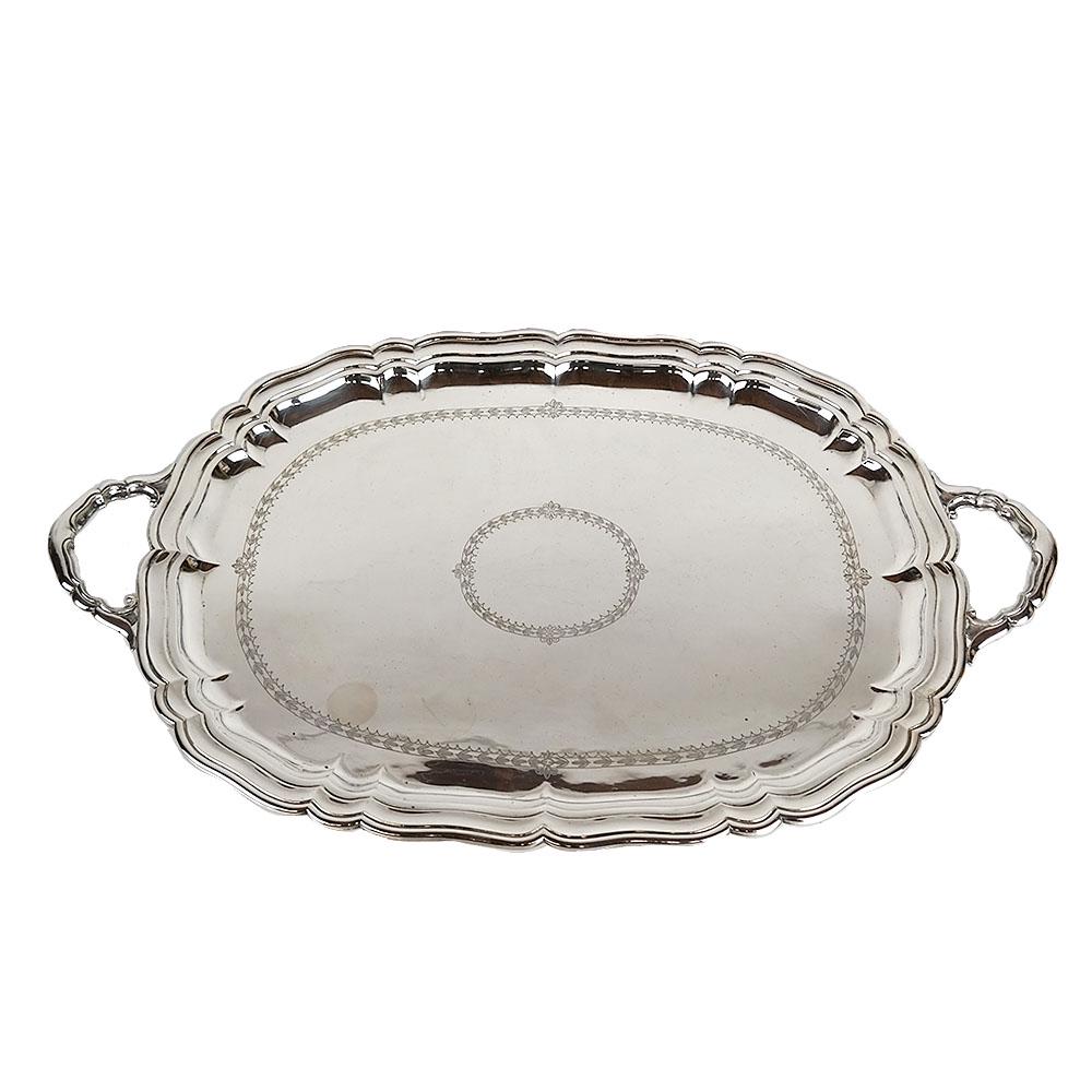 Mexican .925 Sterling 2-Handled Tray (1 of 4)