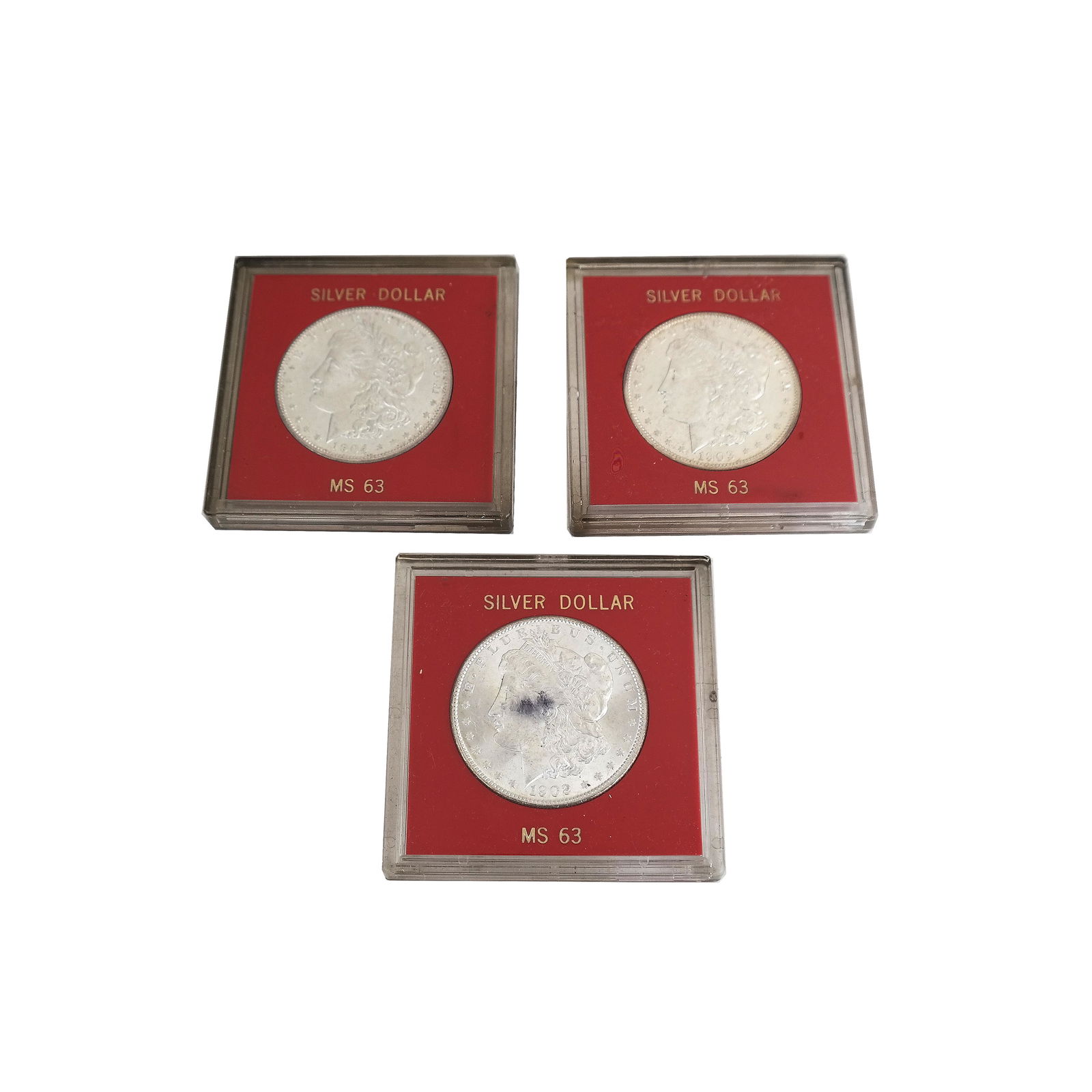 Three Liberty Silver Dollars (1 of 4)