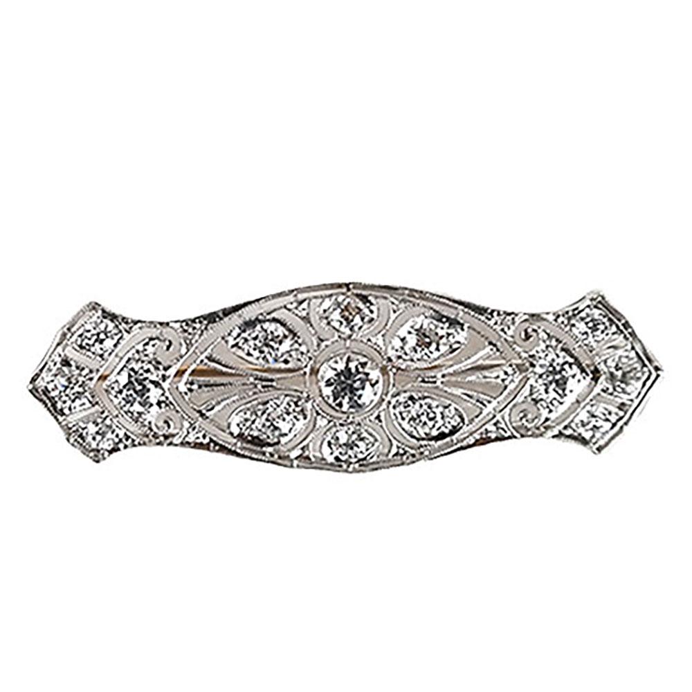 Tiffany & Co. Art Deco Platinum and Diamond Brooch (1 of 6)