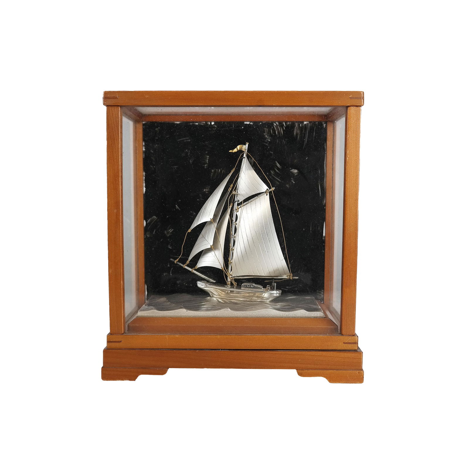 Sterling Silver Model Ship In Case (1 of 7)