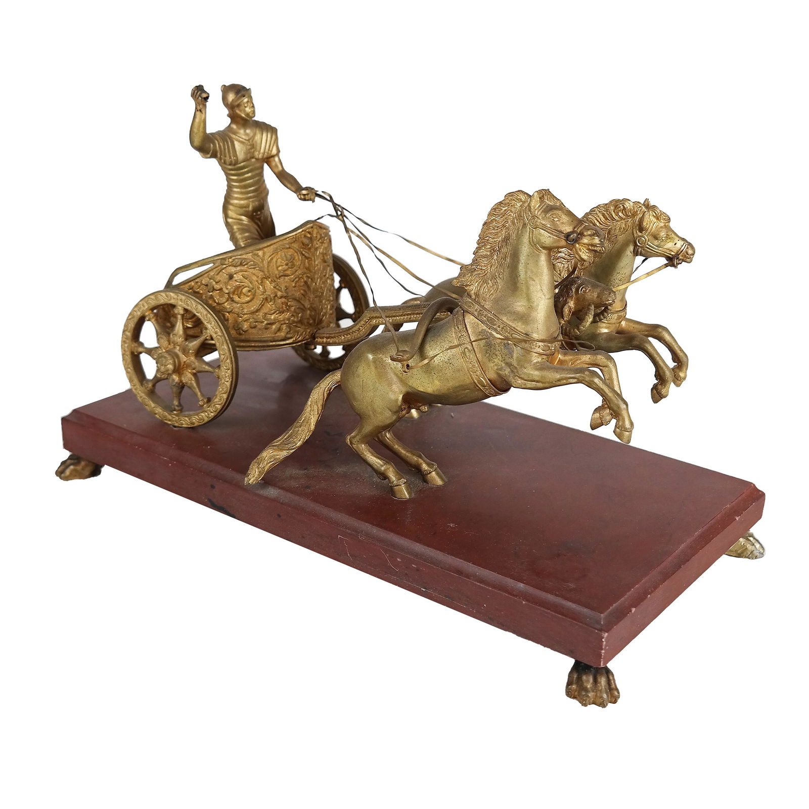 Gilt Bronze Charioteer & Horses Statue (1 of 6)