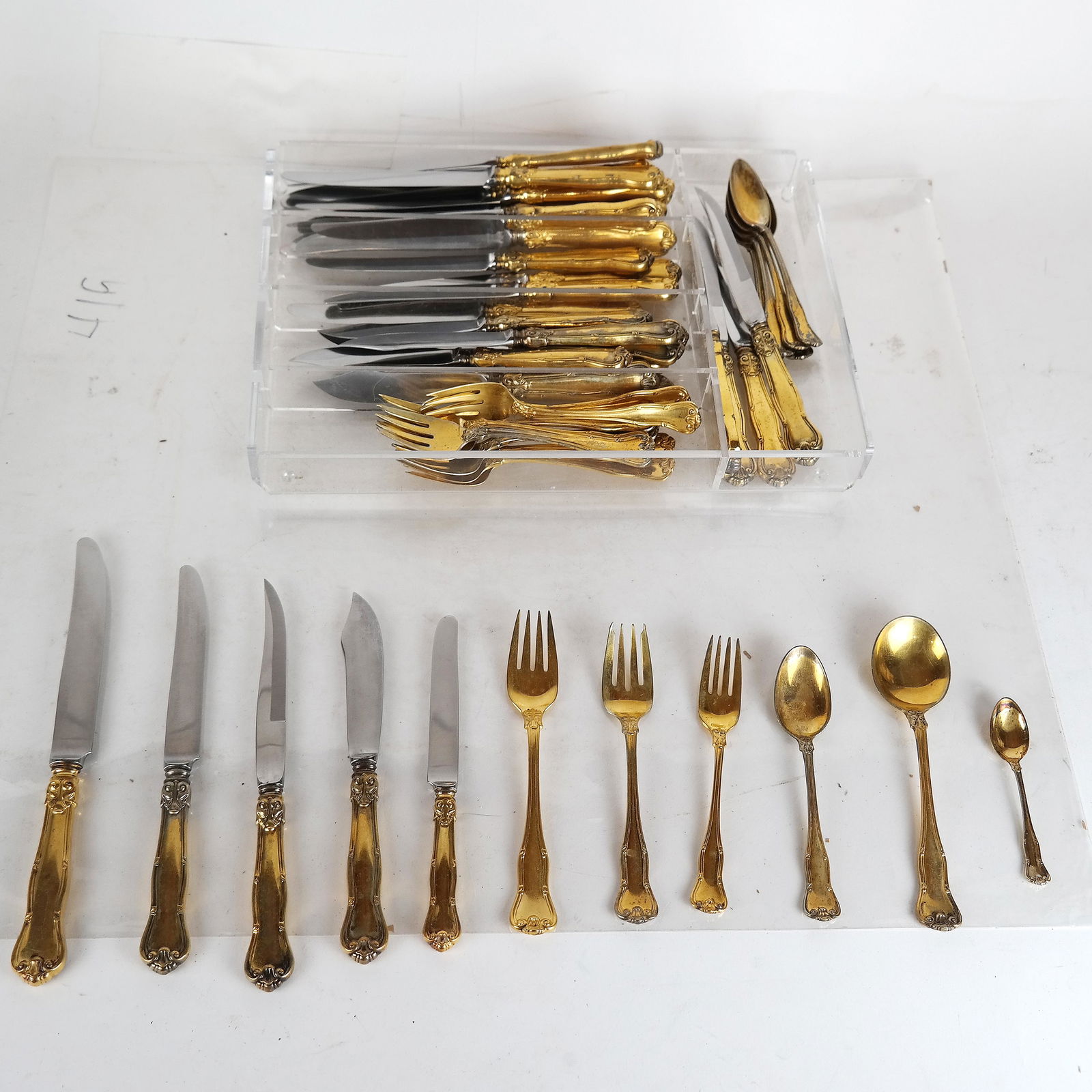 Tiffany Vermeil Sterling Silver Flatware Service (1 of 6)