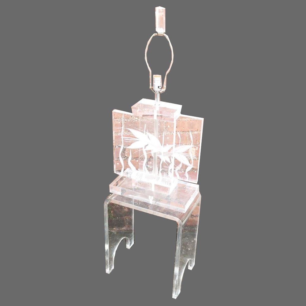 Lucite Table Lamp and LuciteTable (1 of 9)