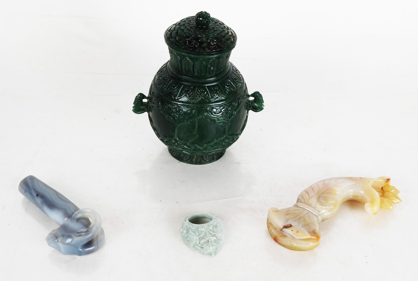Four Carved Hardstone & Onyx Objects (1 of 7)
