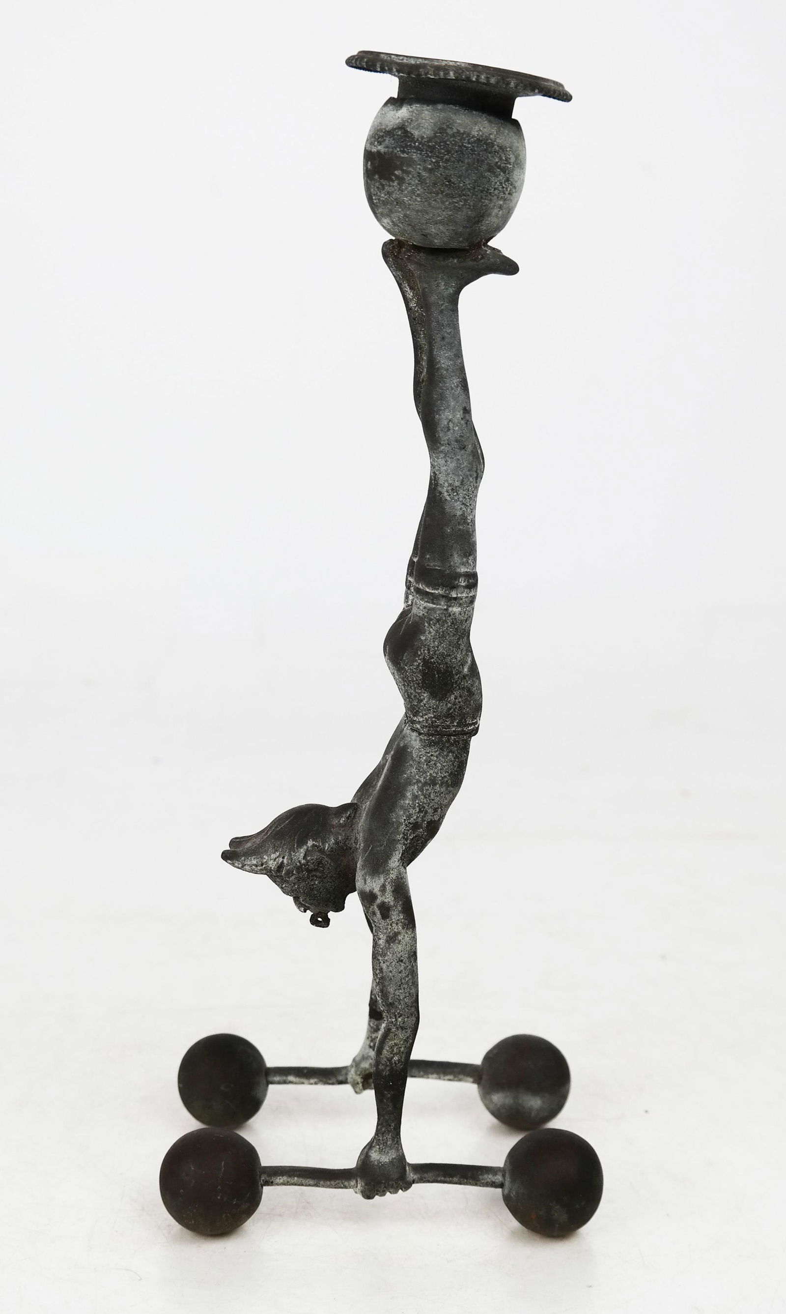 Bronze Acrobat Single Candlestick (1 of 6)