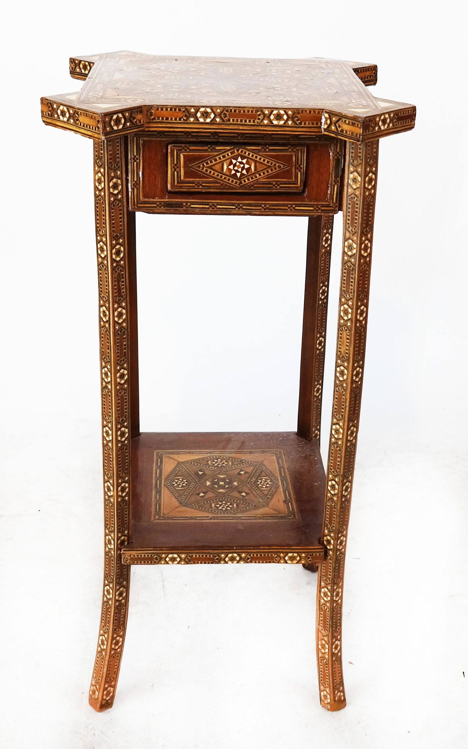 Syrian Inlaid Single Drawer Stand (1 of 8)