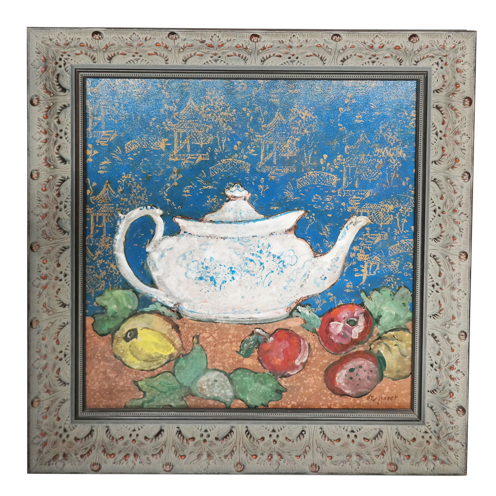 Ira YEAGER: Blue Teapot - Painting (1 of 9)