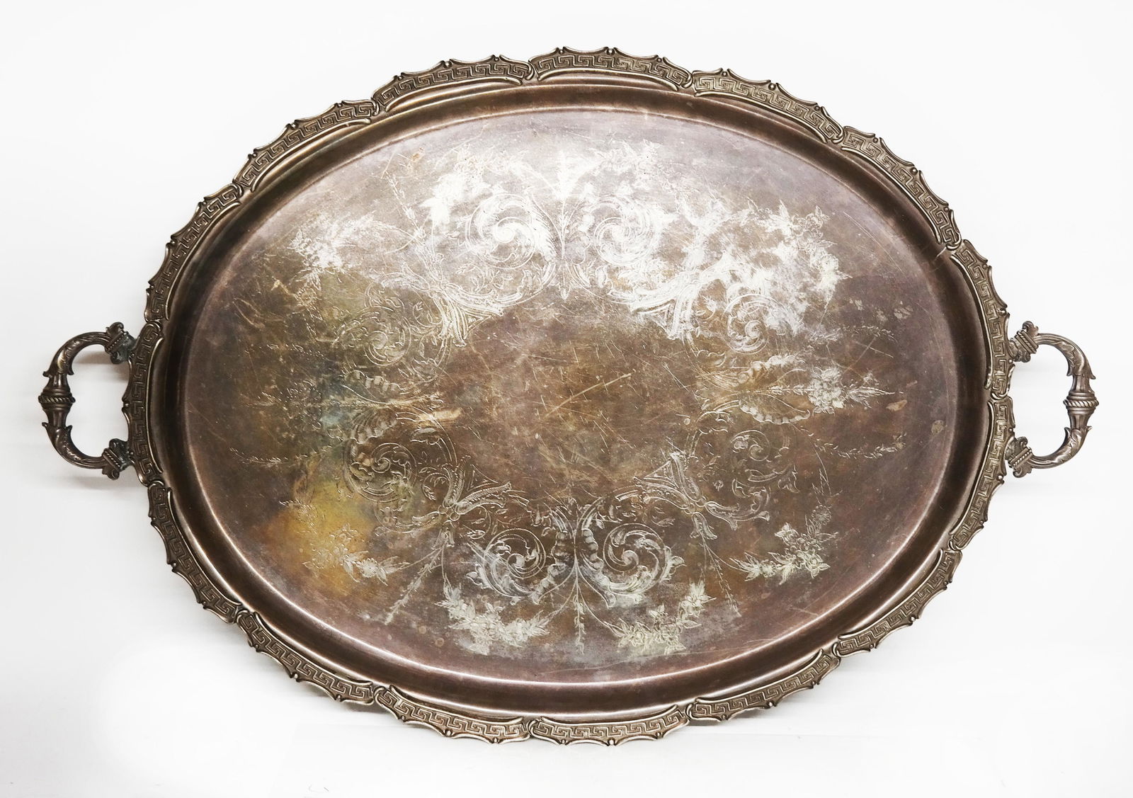 Large Silver Plate Tray (1 of 7)