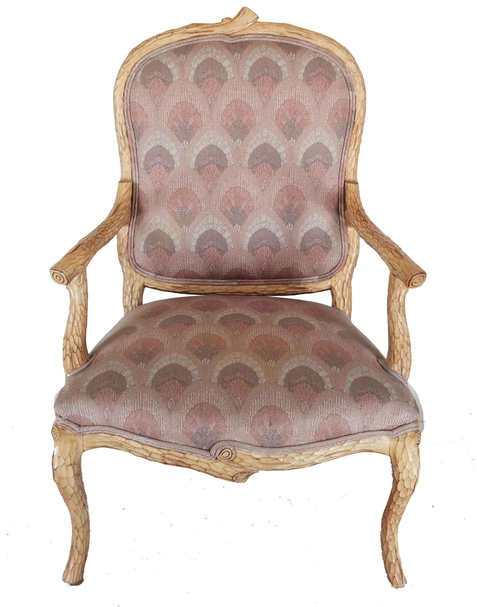 Carved Rustic-Style Arm Chair (1 of 5)