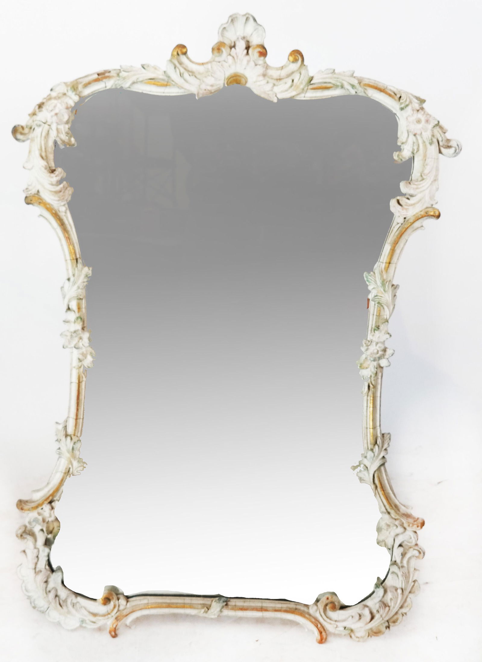 Ornate Painted Cartouche Mirror (1 of 6)