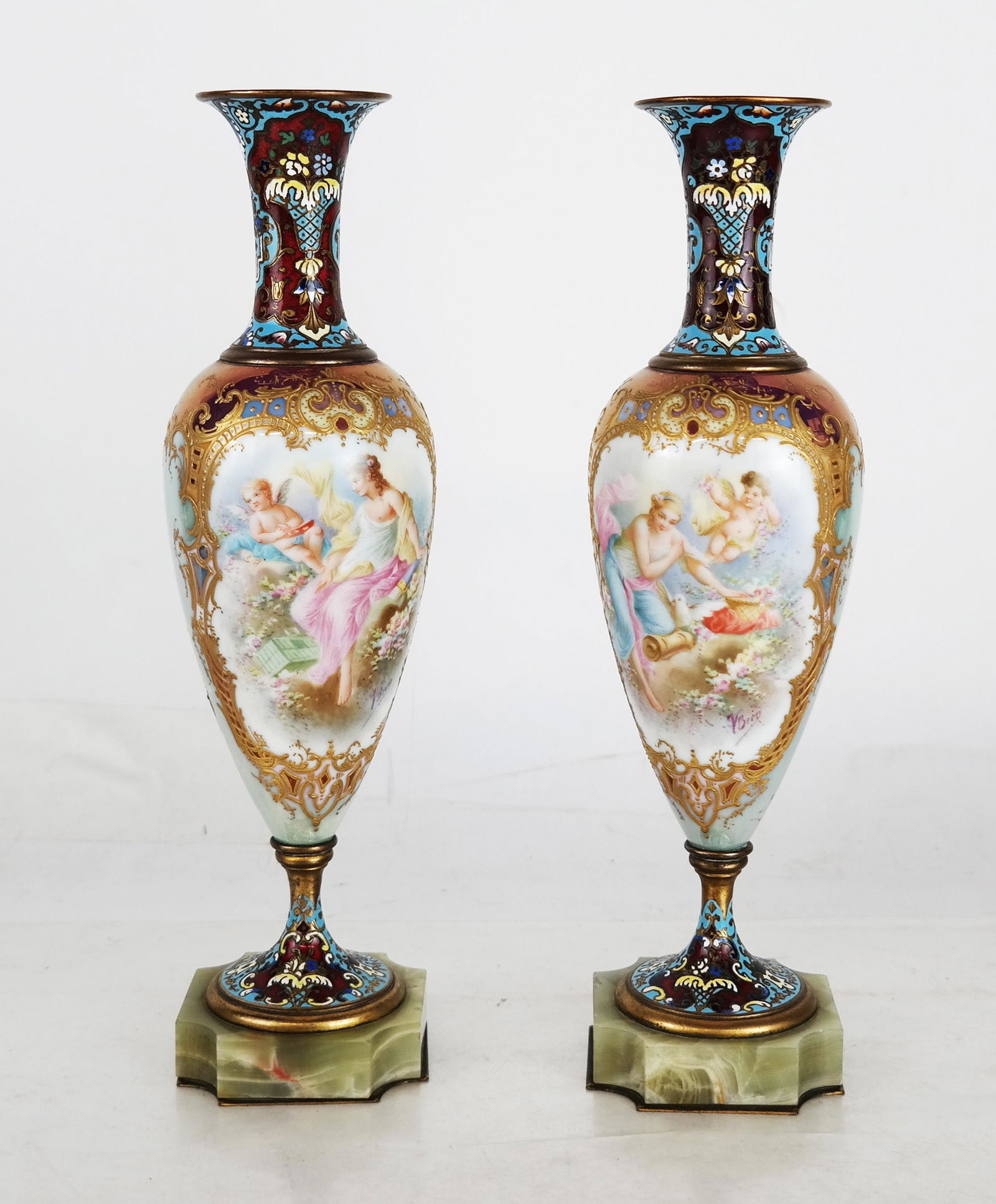 Pair Royal Vienna Vases (1 of 5)