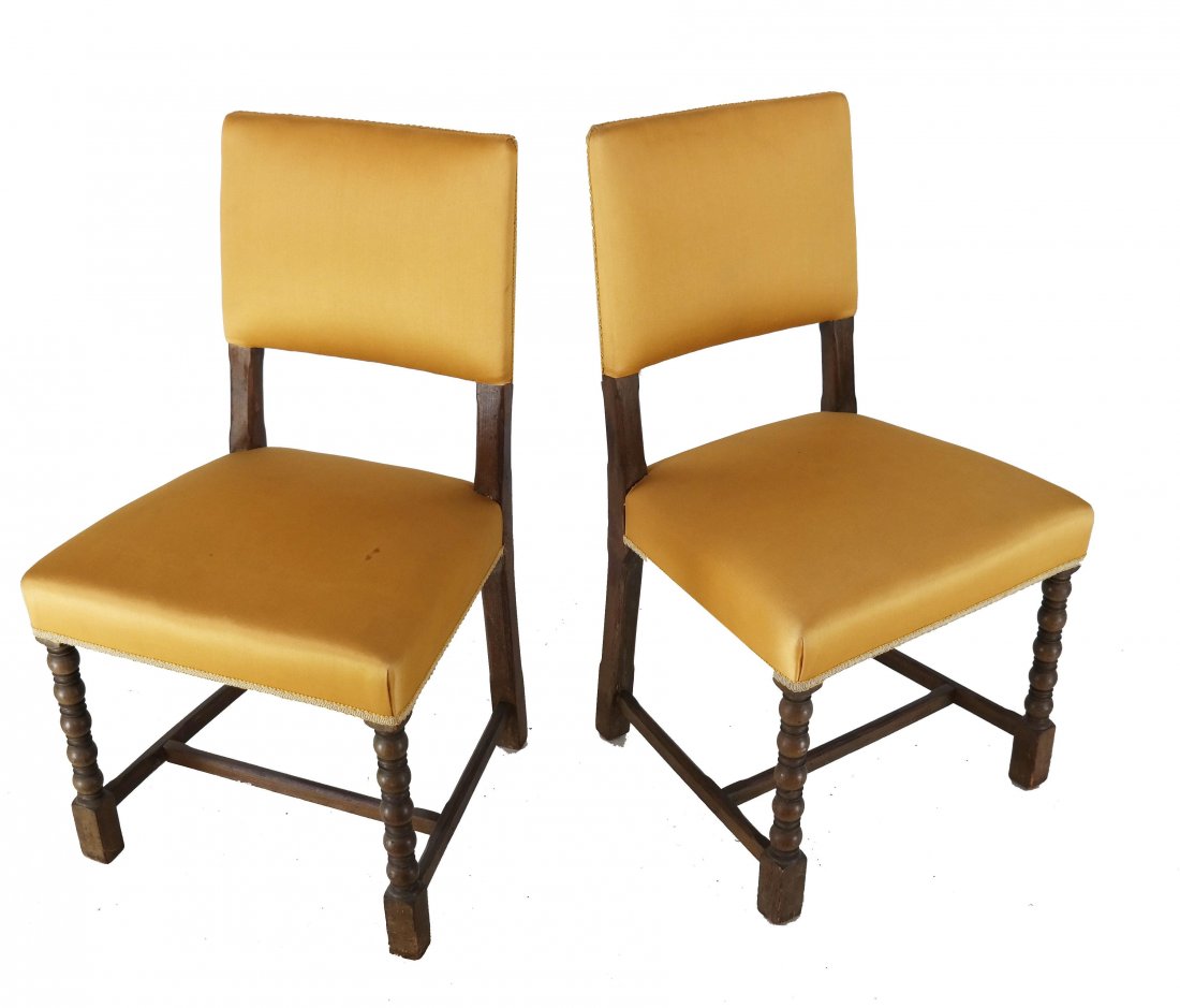 Pair Tudor-Style Side Chairs (1 of 6)