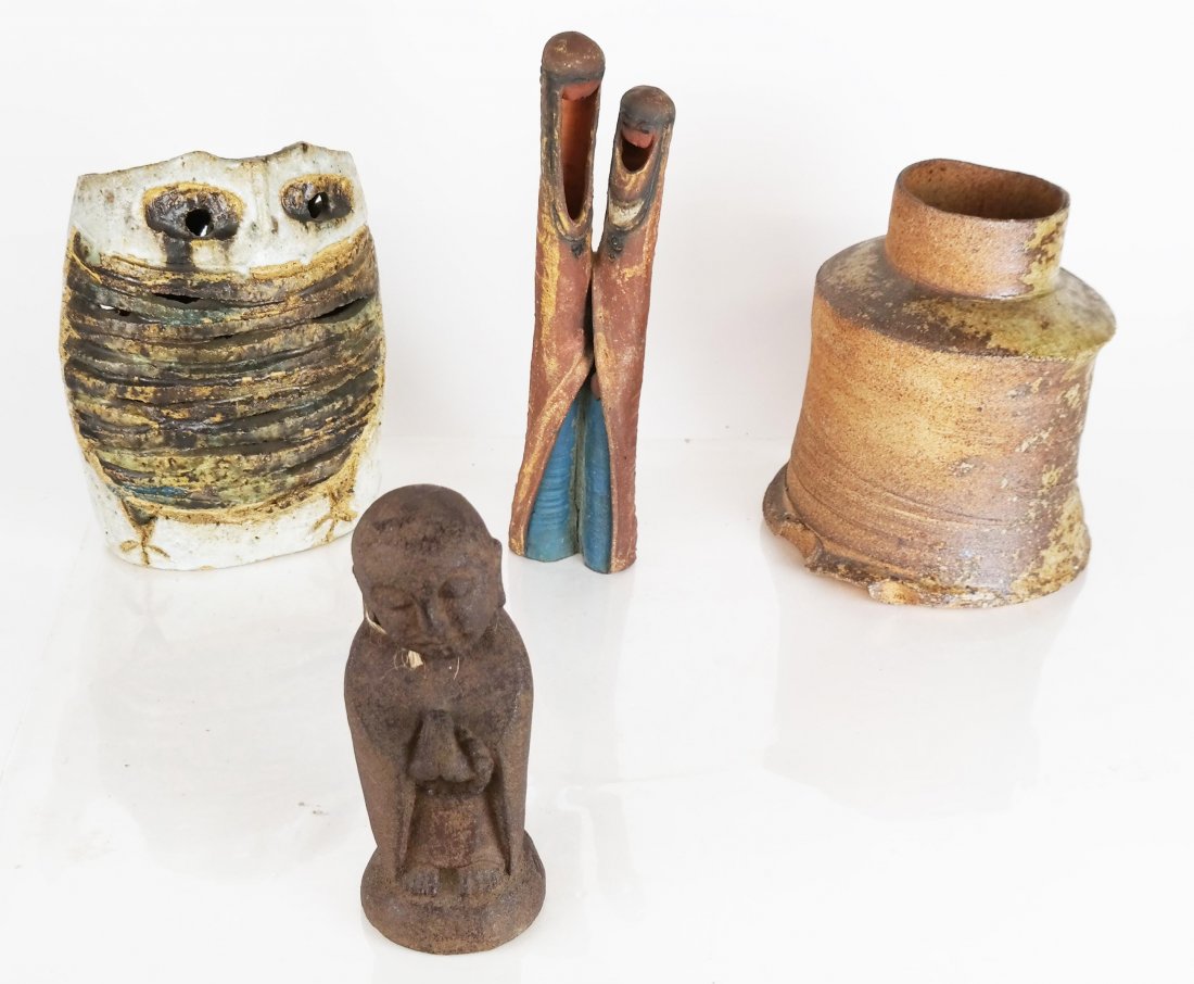 Lot of Four Ceramic Sculptures & Vessels (1 of 12)