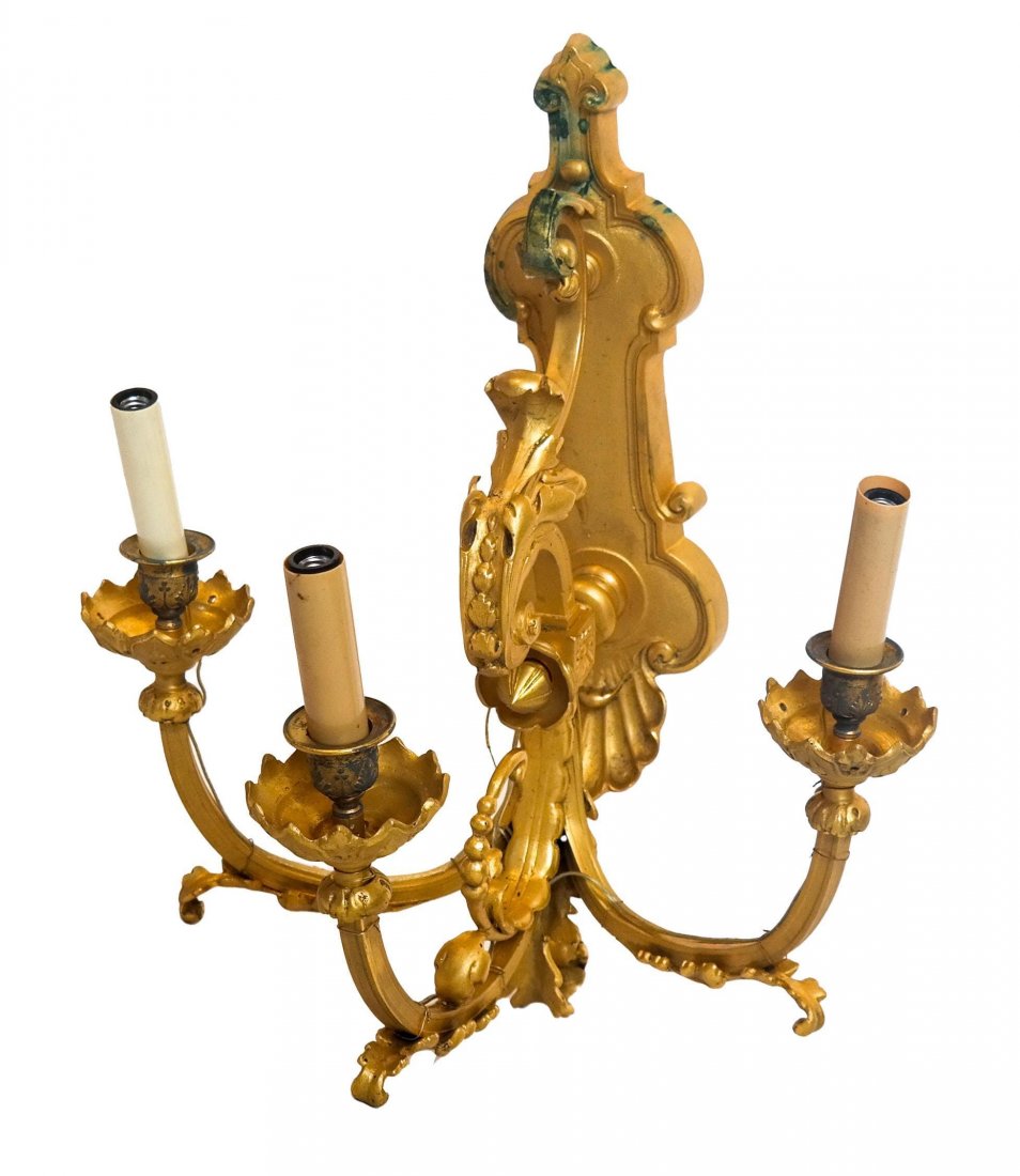 French Bronze Dore Single Sconce (1 of 7)