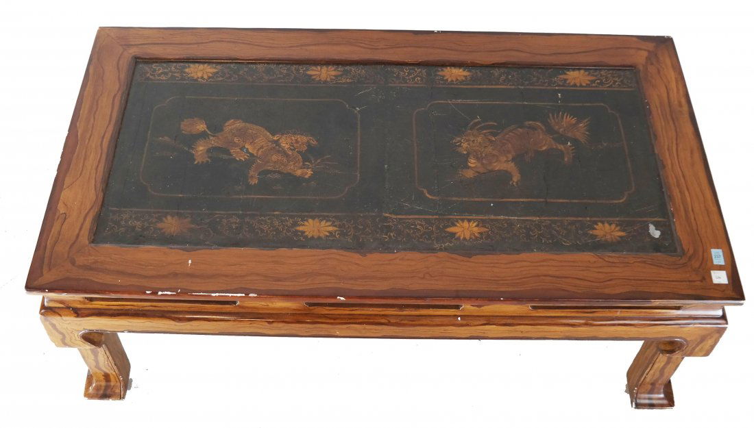 Chinese Rosewood Foo Dog Coffee Table (1 of 8)