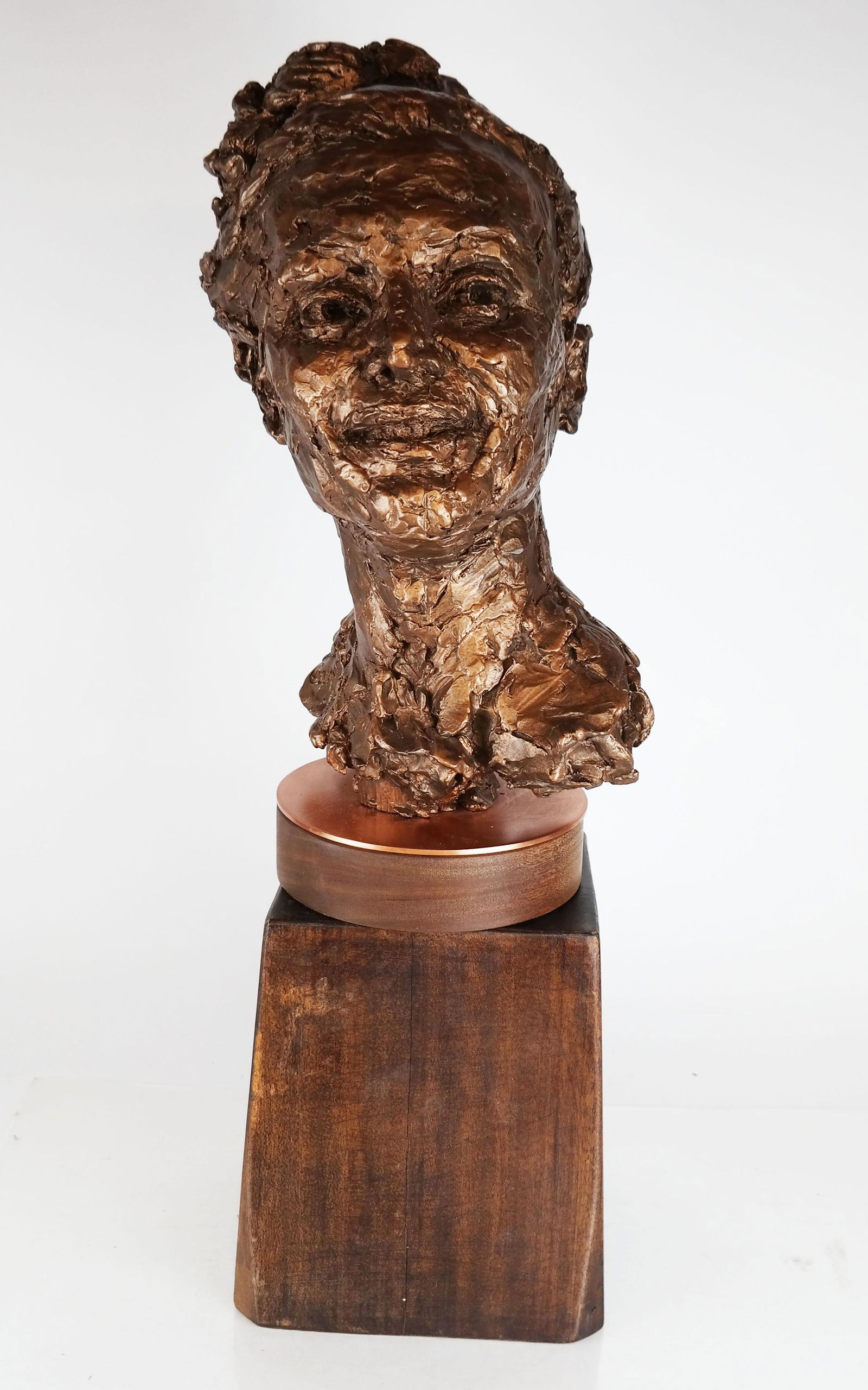 Robert BERKS: Bronze Female Bust, Signed (1 of 8)