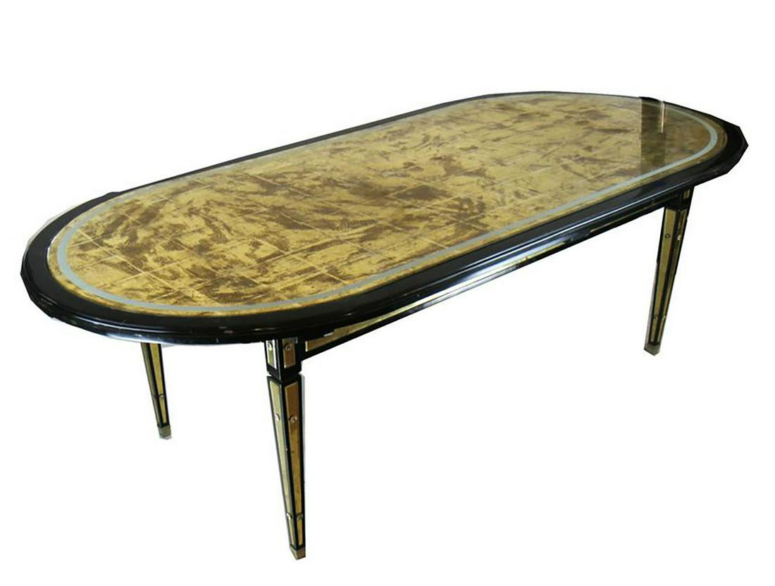 Jansen-Manner Black Lacquer Dining Table (1 of 9)