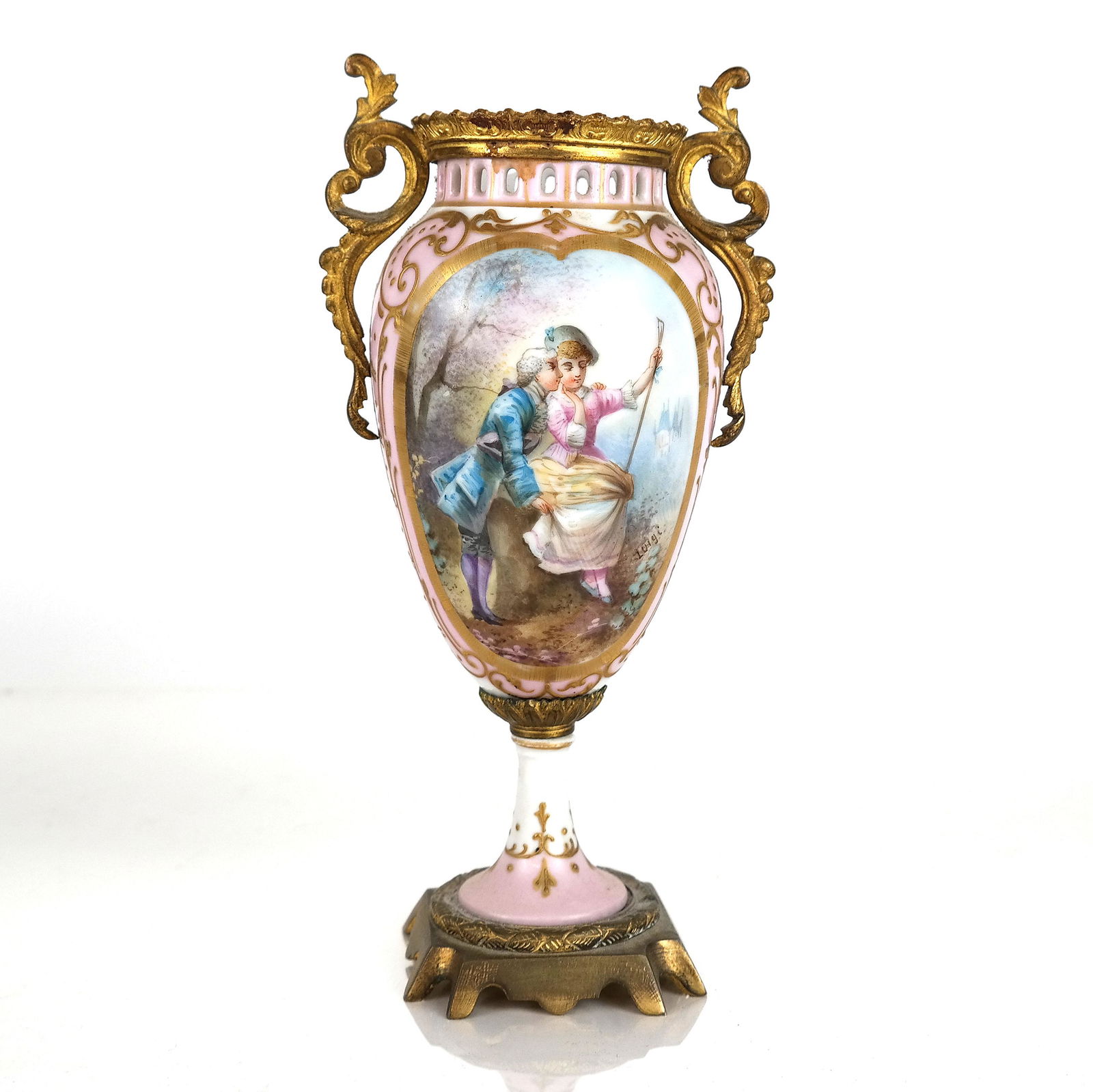 Bronze Mounted Sevres-Style Vase (1 of 7)