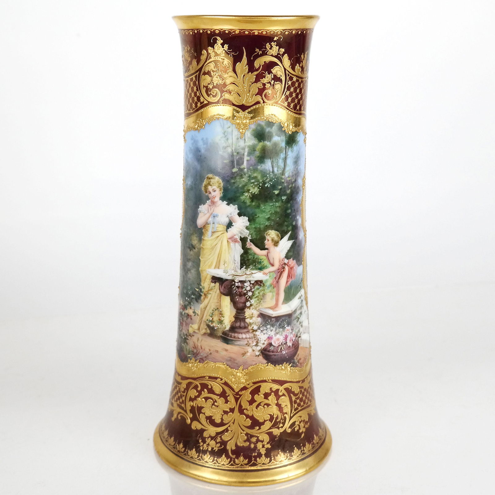 Dresden Gilt & Painted Porcelain Vase (1 of 8)
