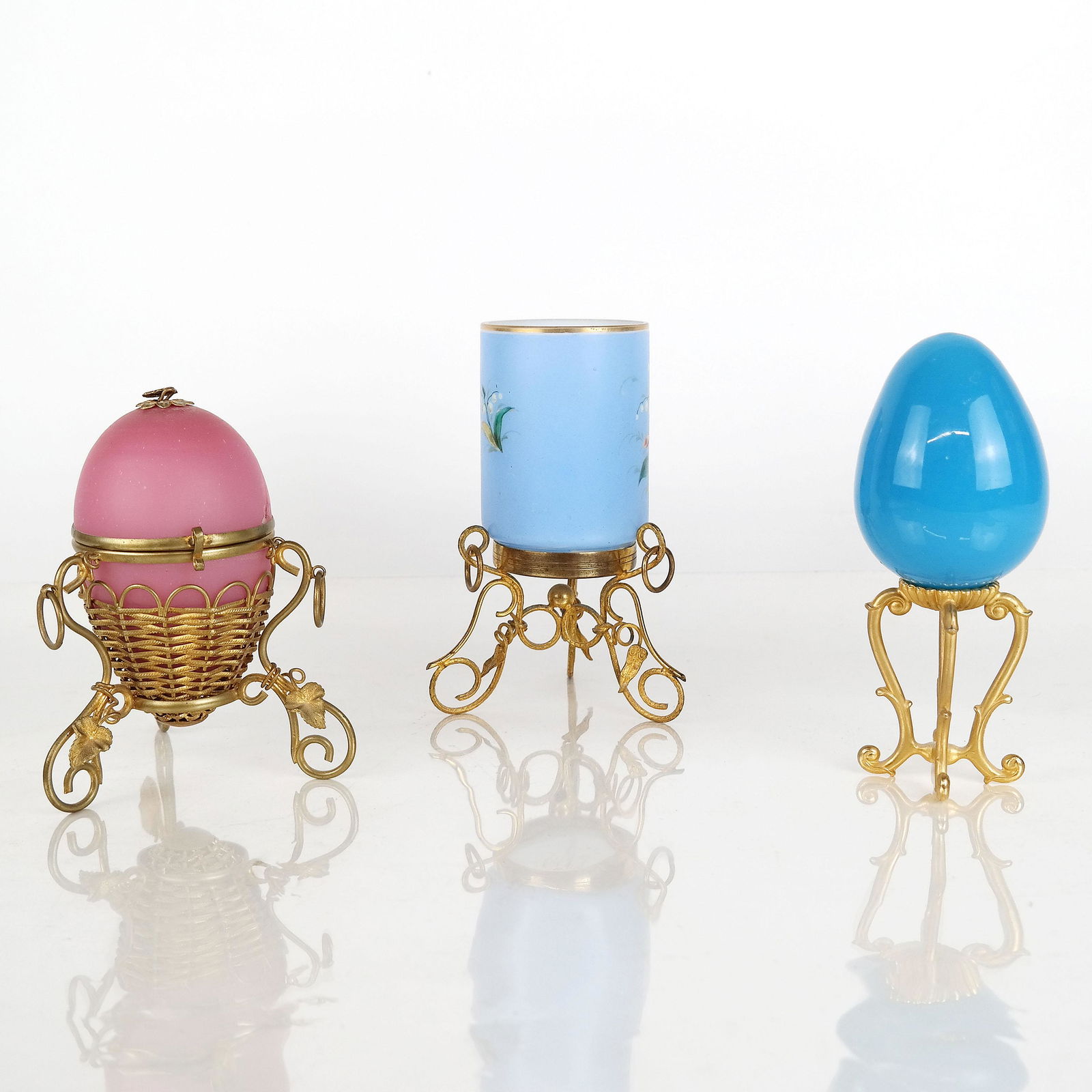 Three French Brass & Glass Objects (1 of 9)