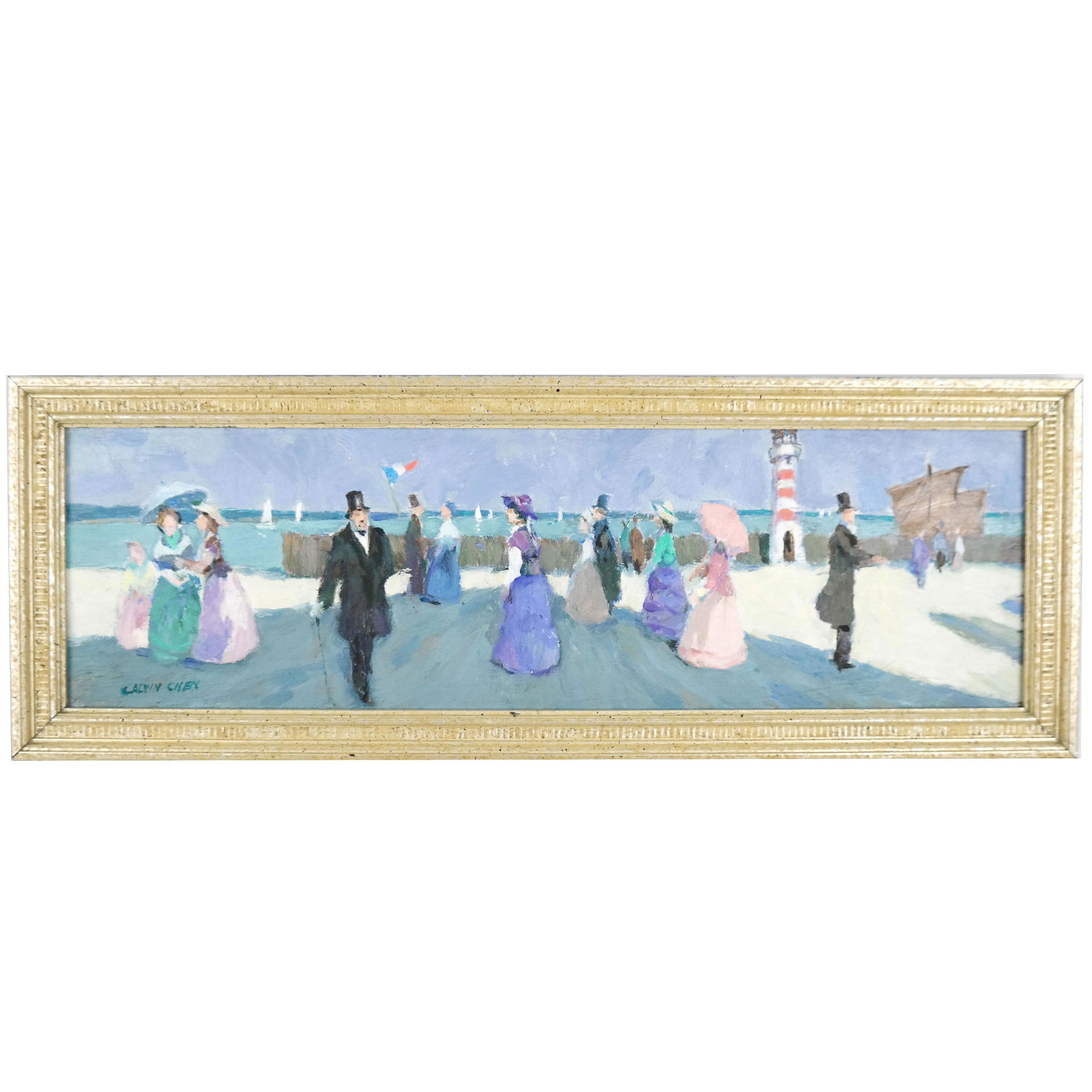 Calvin CHEN: Beach Scene - Painting (1 of 7)