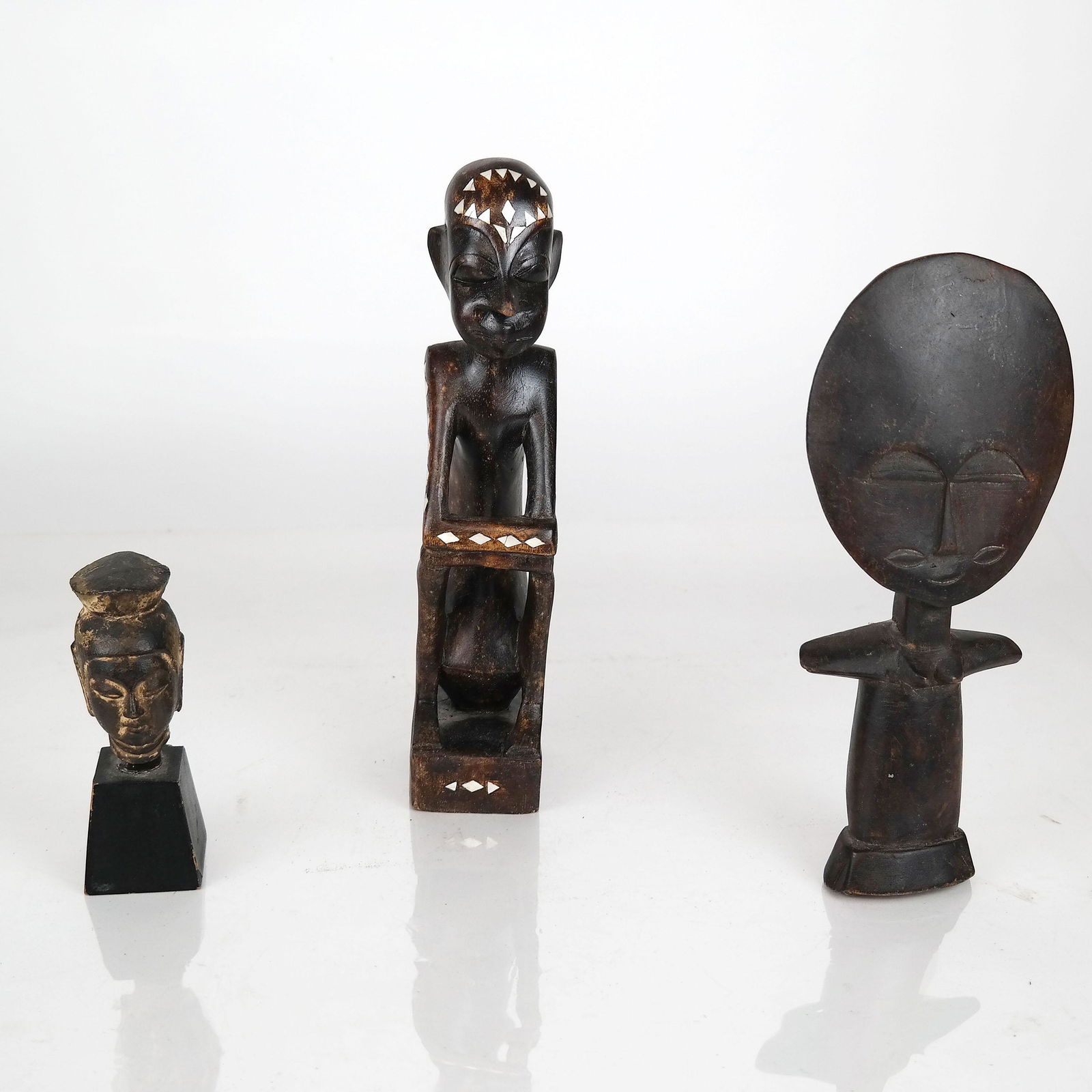 Group of Three Figurines - African, Asian (1 of 6)