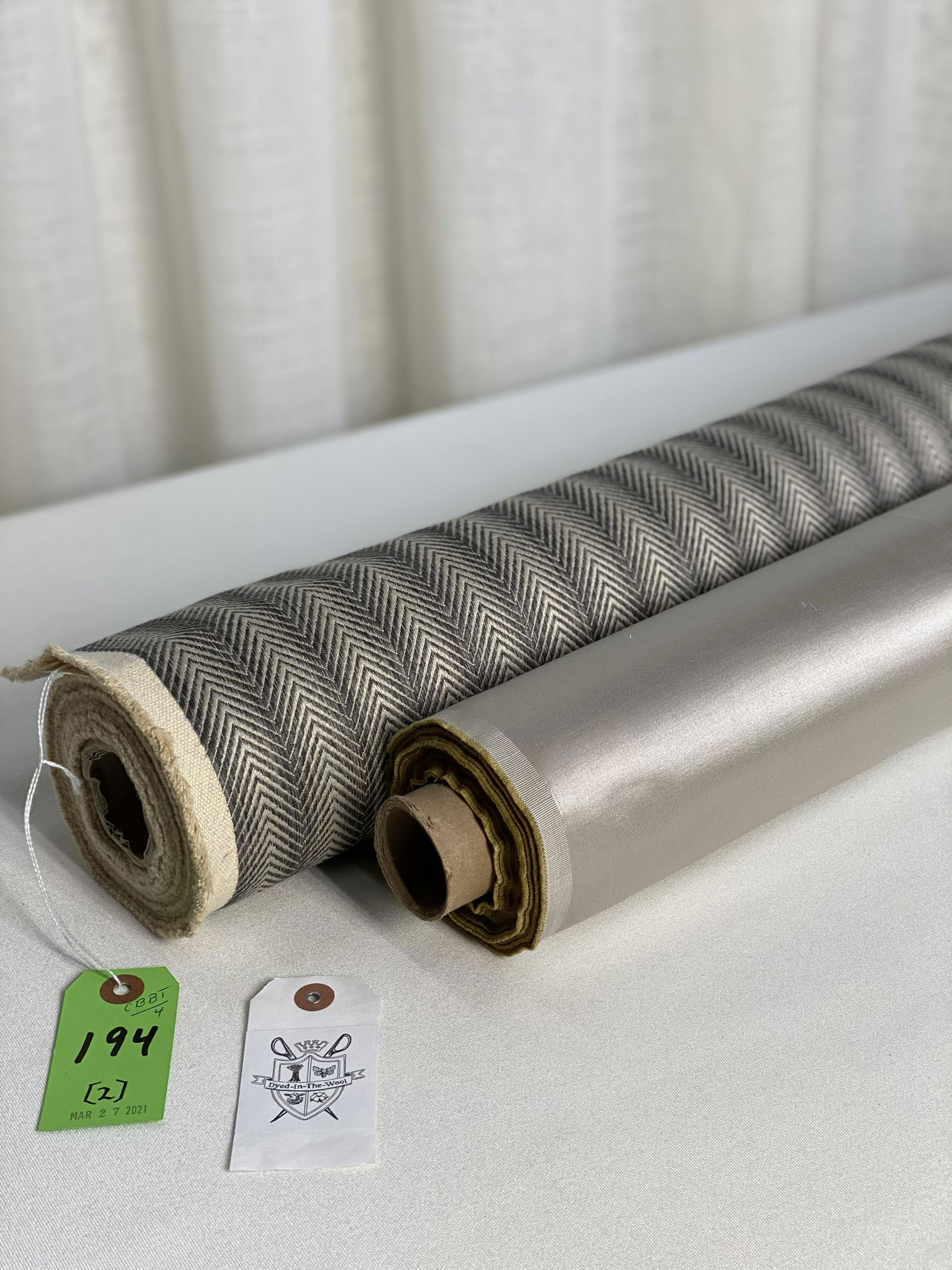 European Silk Satin and Chevron Stripe Fabrics (1 of 5)