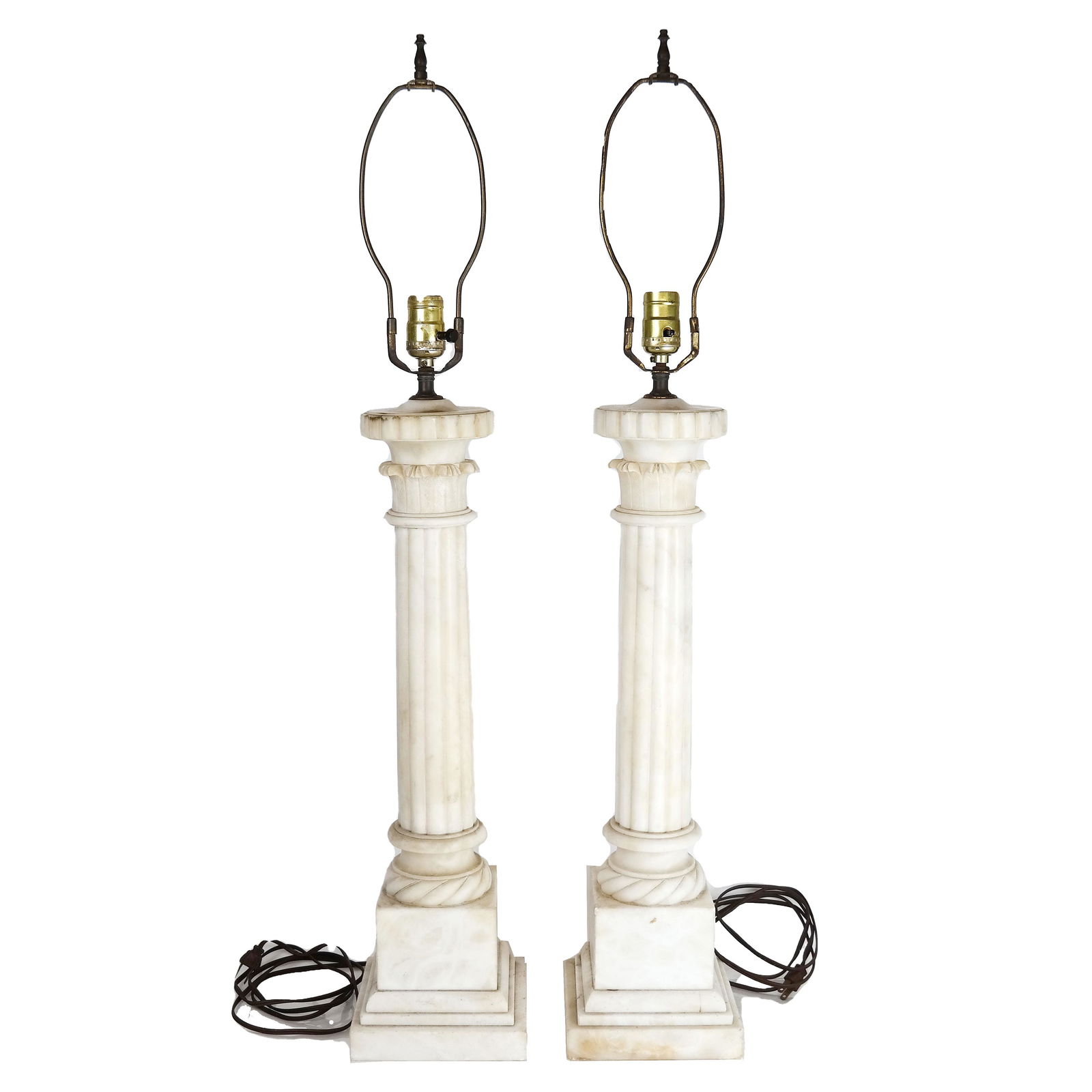 Pair of Alabaster Reed-Form Lamps (1 of 9)