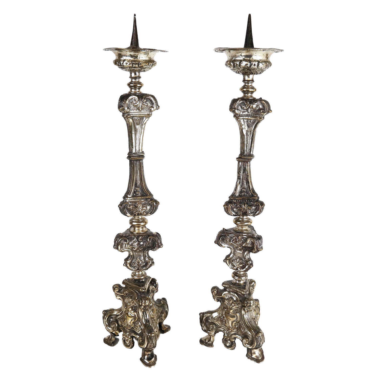 Pair of Antique Carved Pricket Sticks (1 of 7)