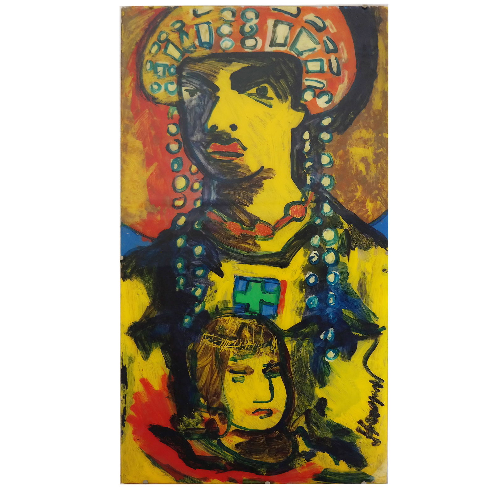 Contemporary Reverse Painting on Plexiglas (1 of 7)