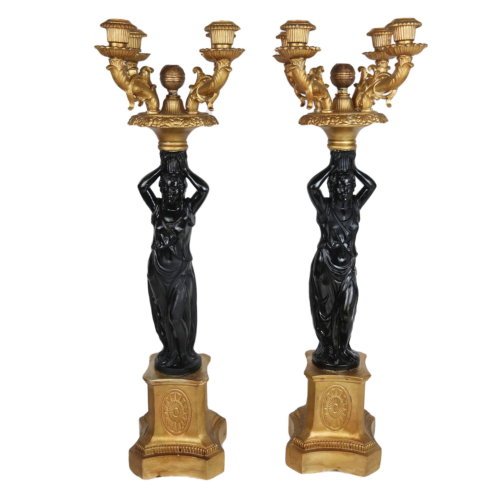 Pair Classical-Style Figural Candelabra (1 of 12)