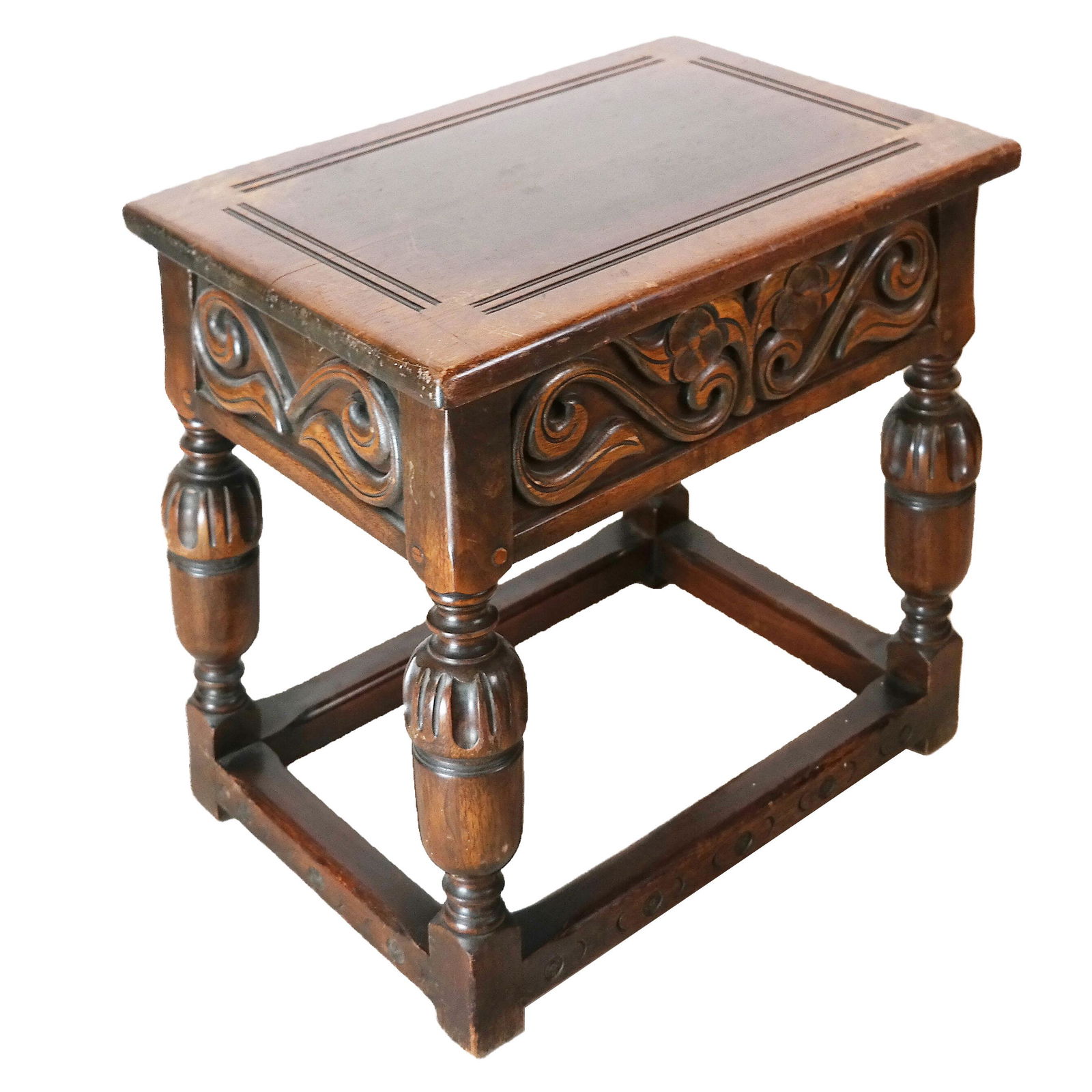 Kittinger Carved Walnut Side Table (1 of 8)