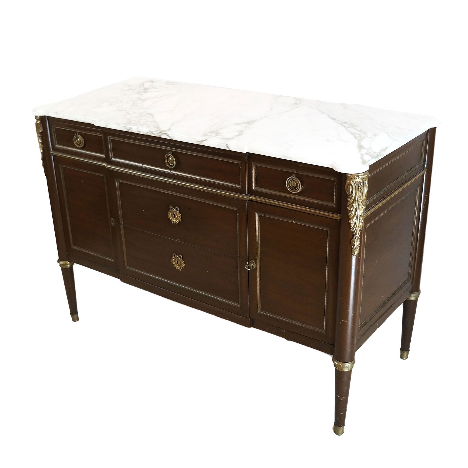 French-Style Marble Top Commode (1 of 9)