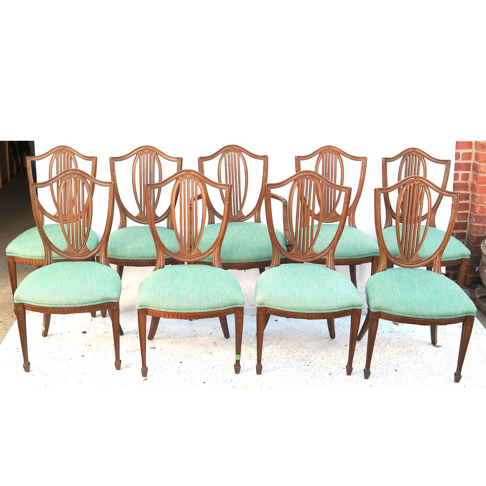 Set of 8 Shield Back Dining Chairs (1 of 12)