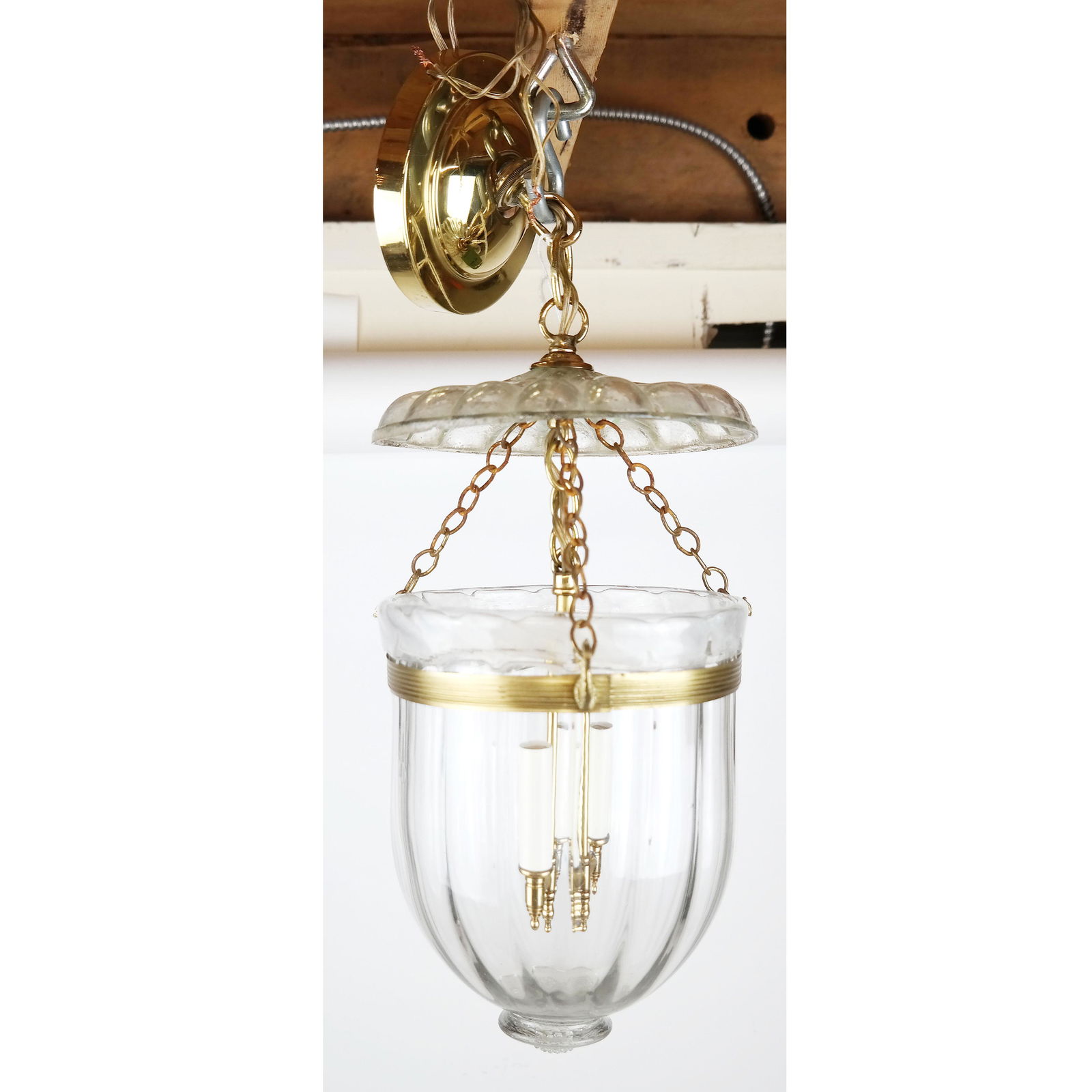 Brass & Glass Bell Jar Lantern (1 of 7)