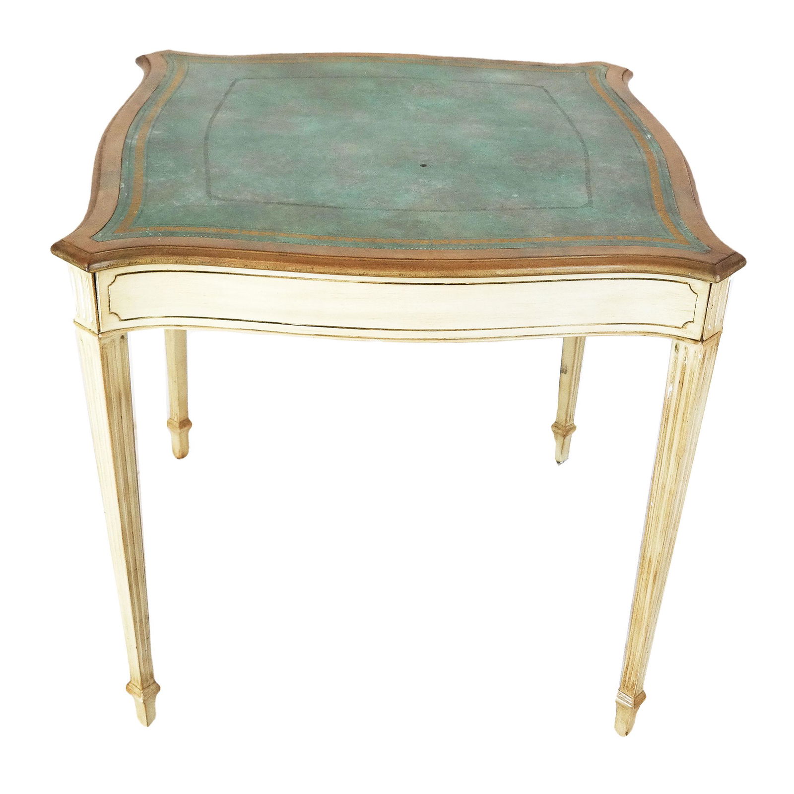 Painted Leather Top Side Table (1 of 5)