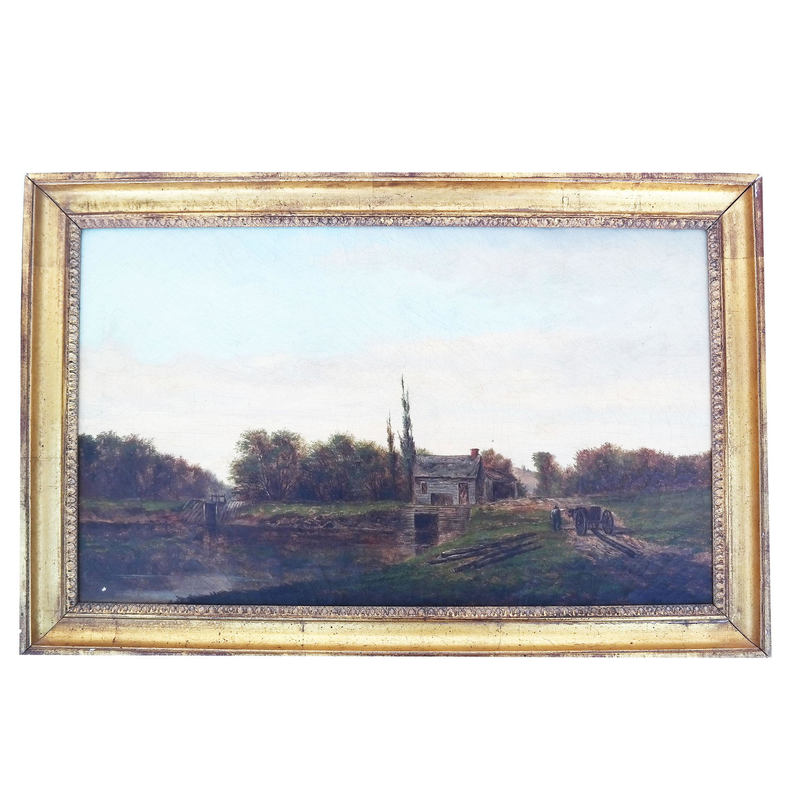 Attrib. to Frank H. SHAPLEIGH: Farm Scene - Painting (1 of 6)