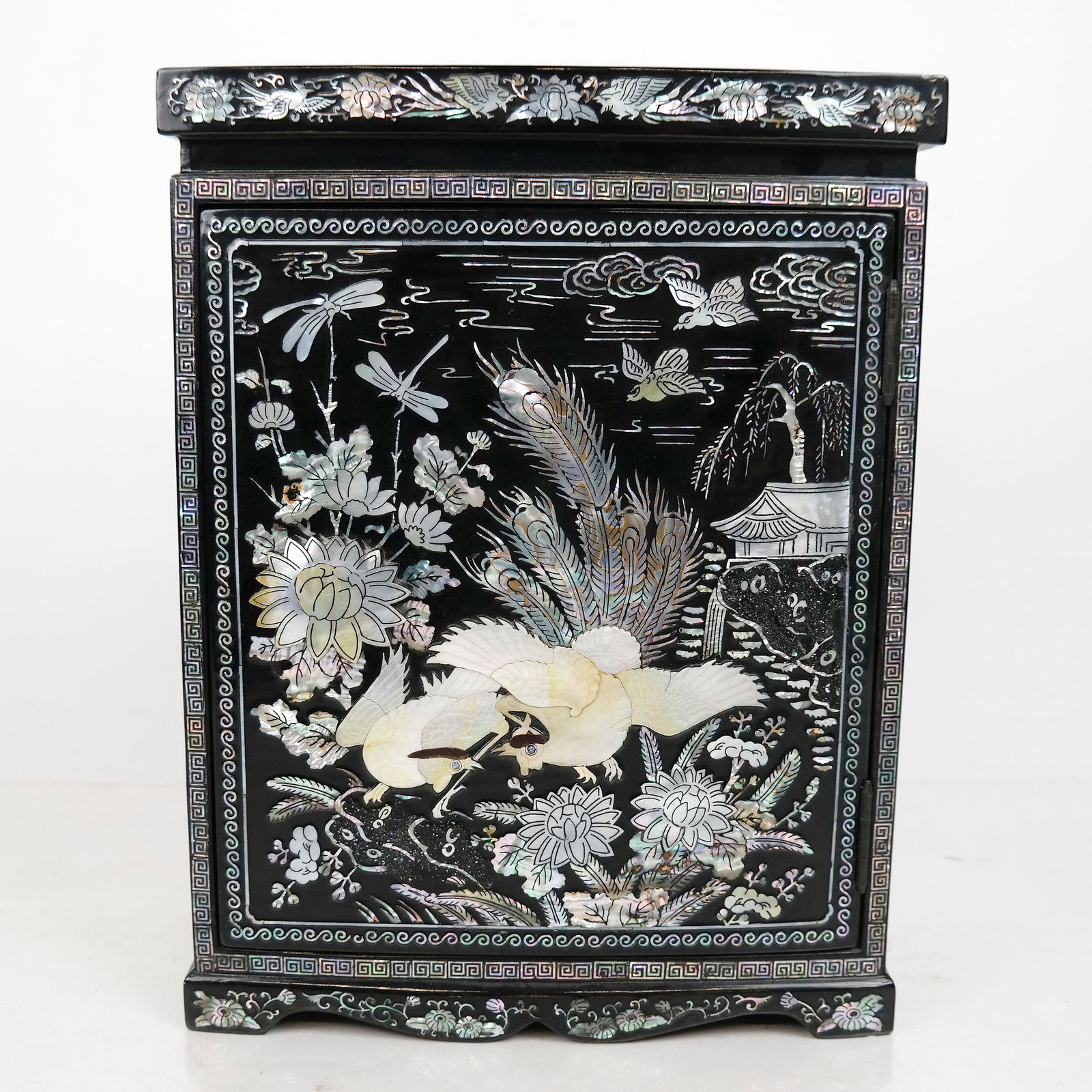 Black Lacquer & Mother-of-Pearl Jewelry Chest (1 of 12)