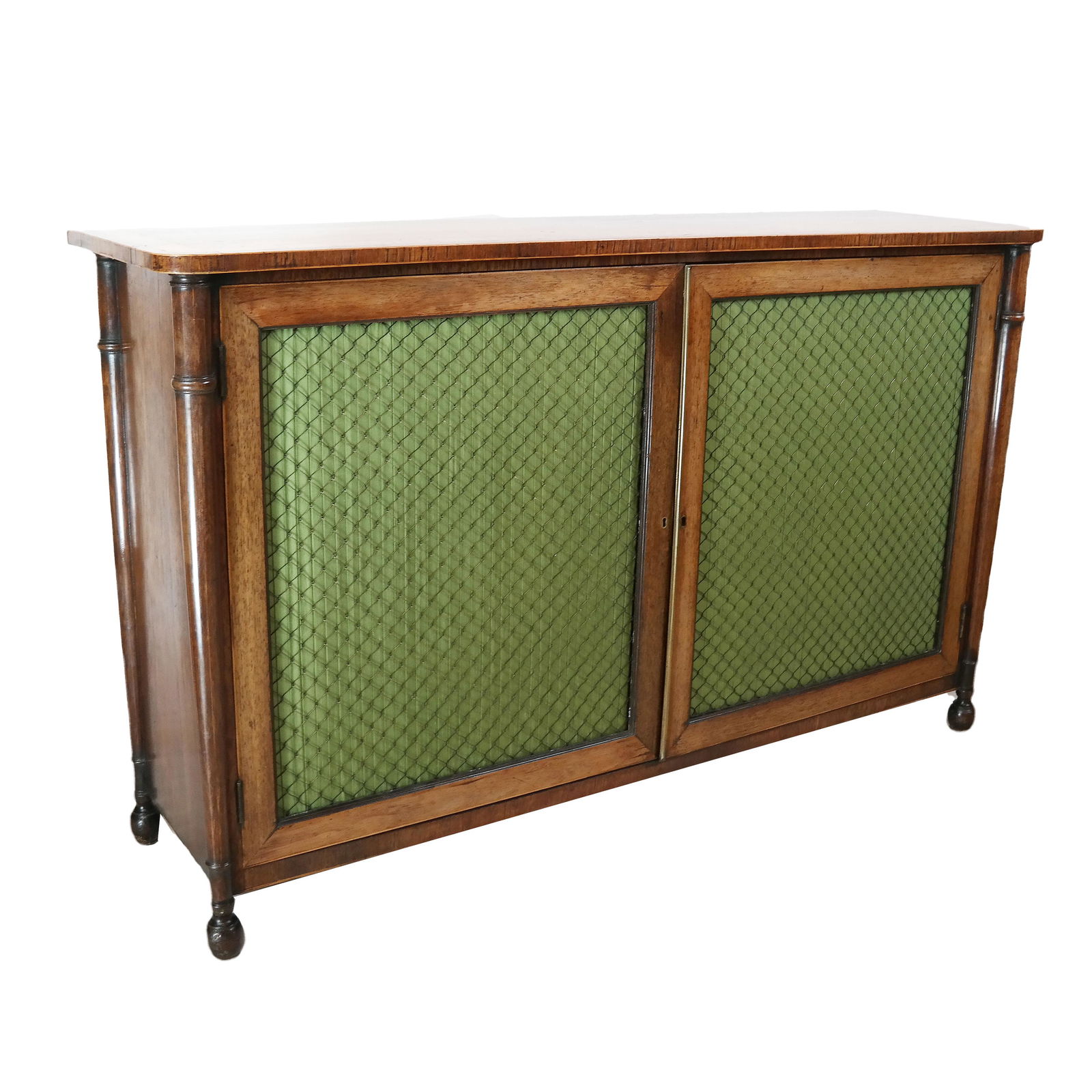 George III Rosewood & Satinwood Cabinet (1 of 9)