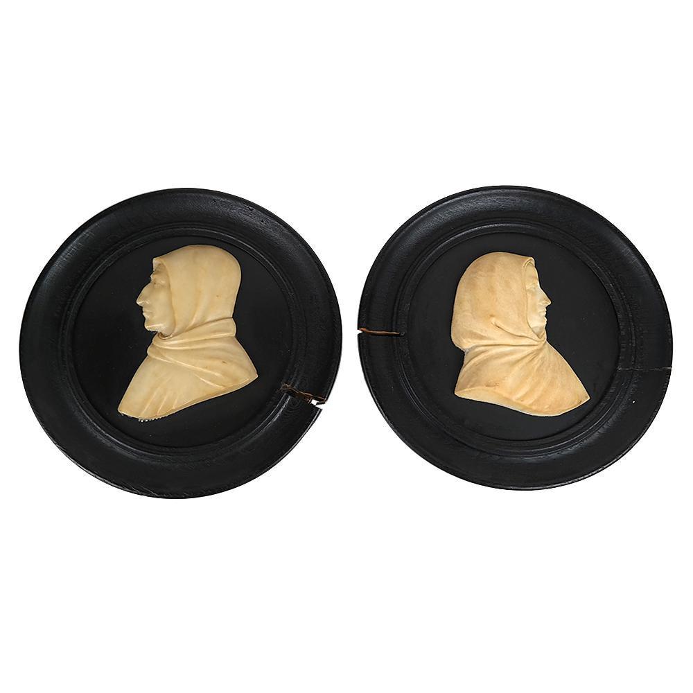 Pair of Marble Relief Chargers (1 of 6)