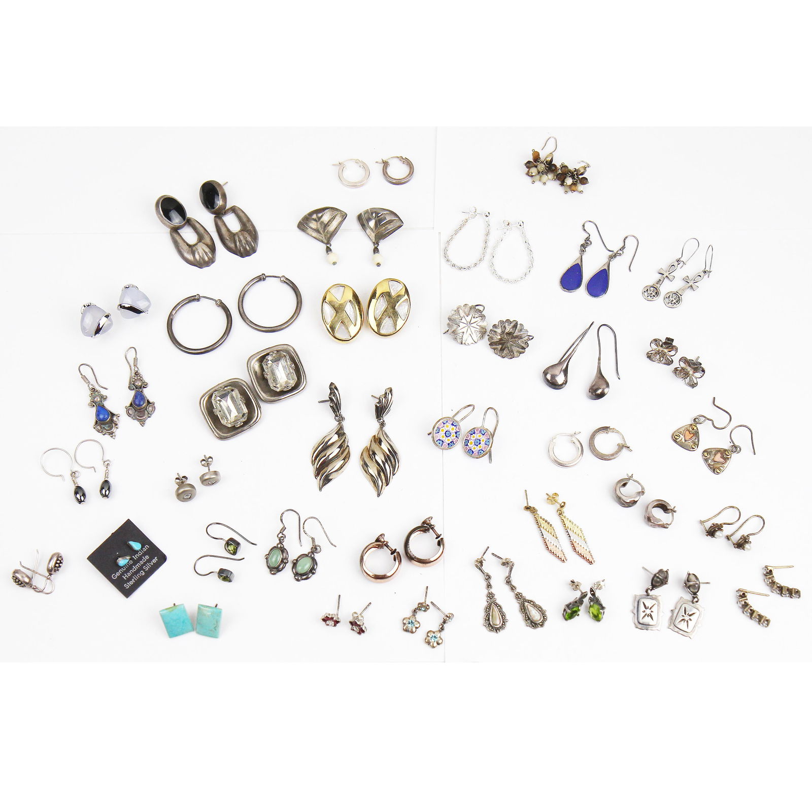 36 Pairs Vintage Sterling Silver Earrings (1 of 20)