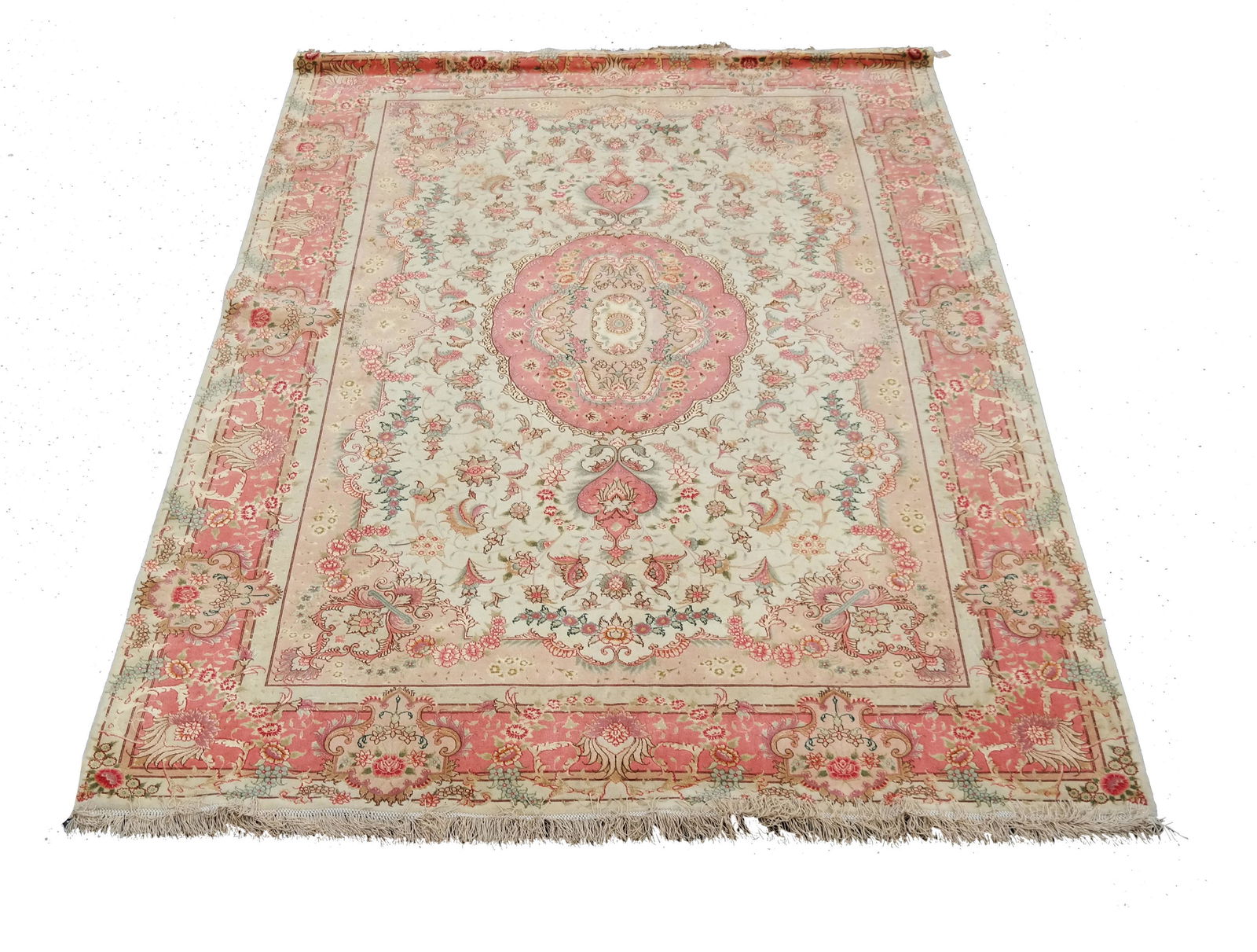 Silk Rug, Cream & Rose (1 of 10)