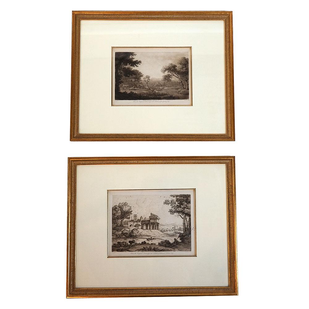 Claude Le Lorrain, Delin.: - Two Etchings (1 of 10)