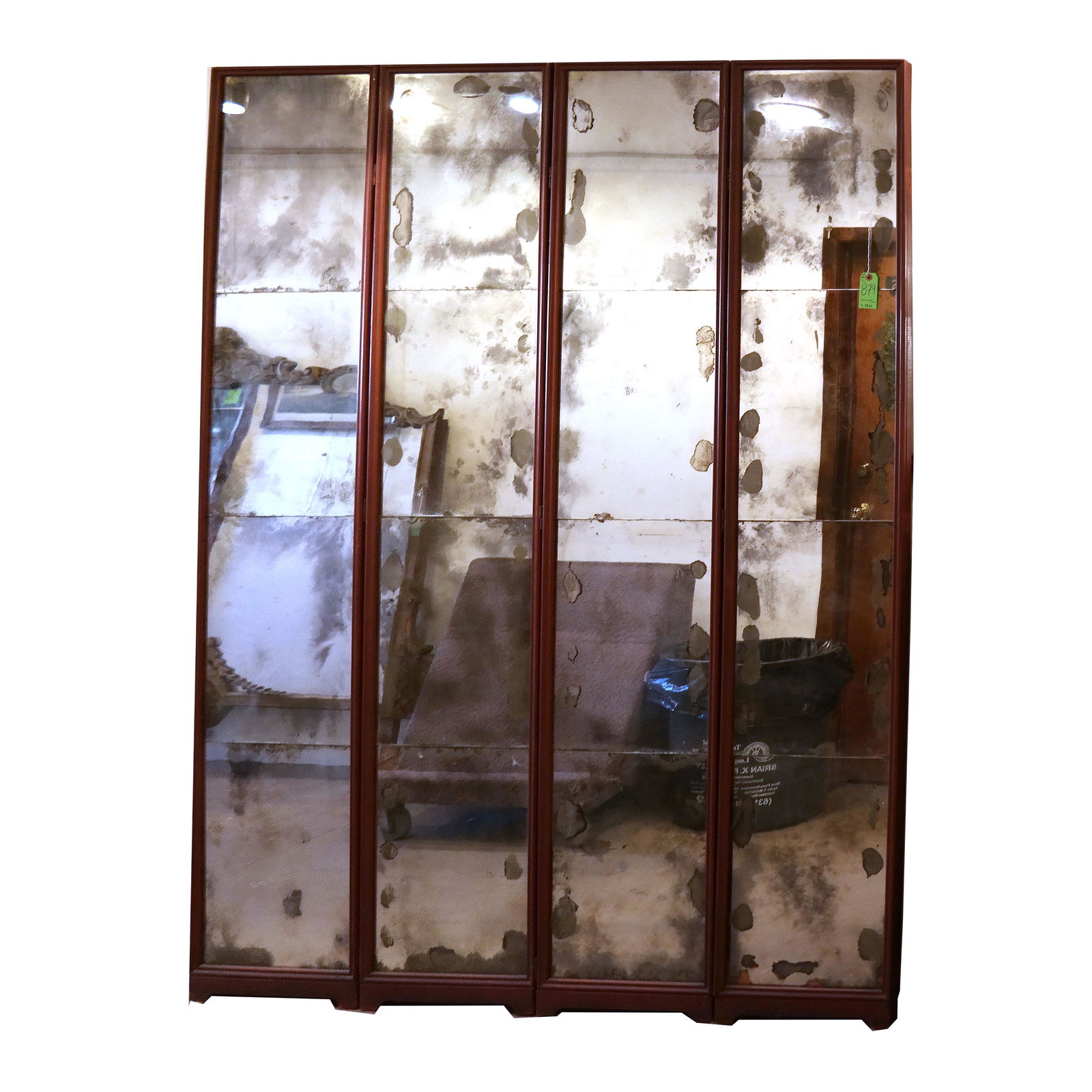 Modern Painted Wood & Mirror Glass Screen (1 of 4)