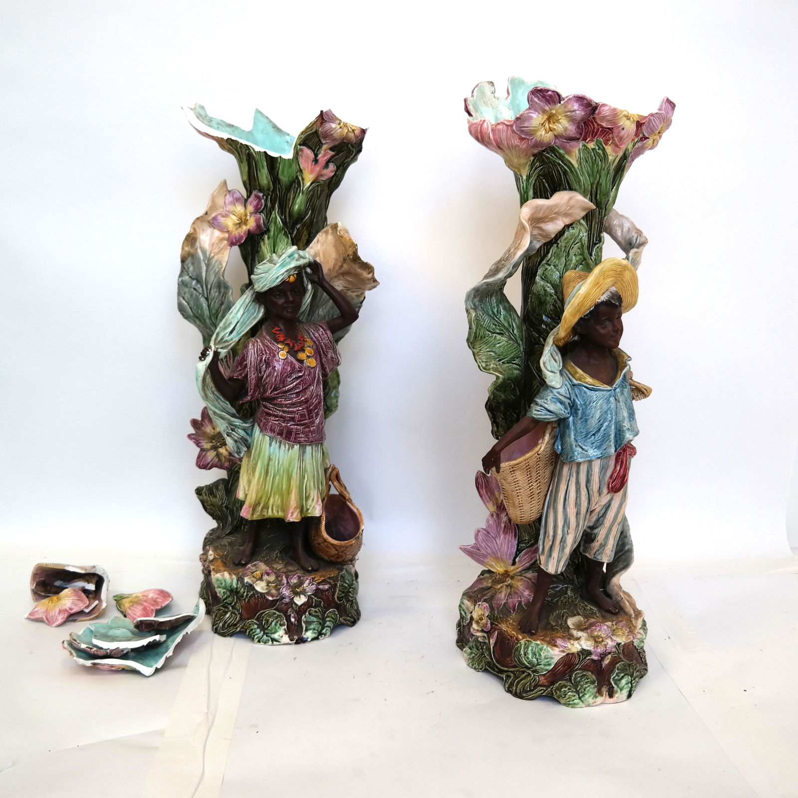 Pair Large Continental Porcelain Vases (1 of 9)