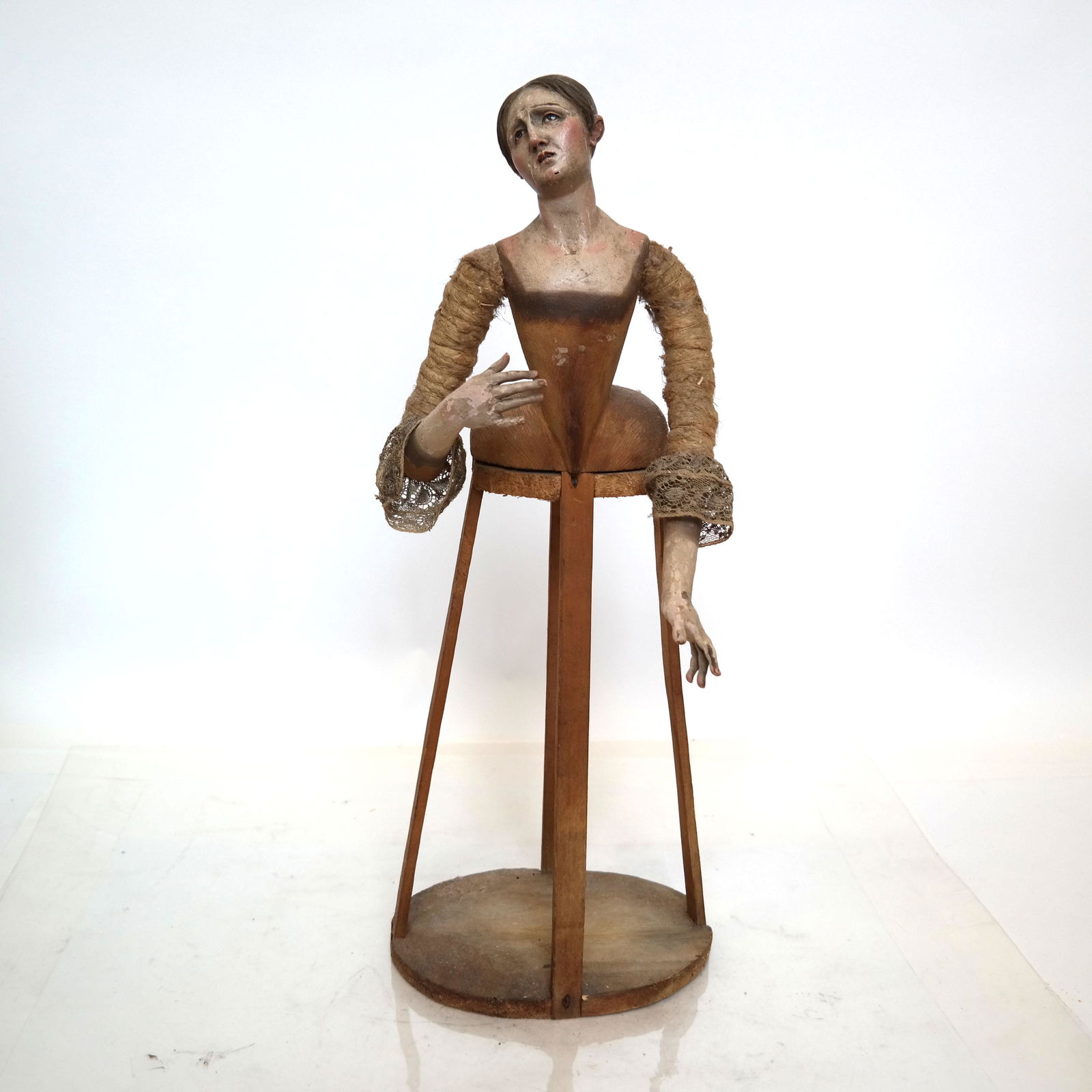 18th - 19th C. Female Saint Dress Form (1 of 7)