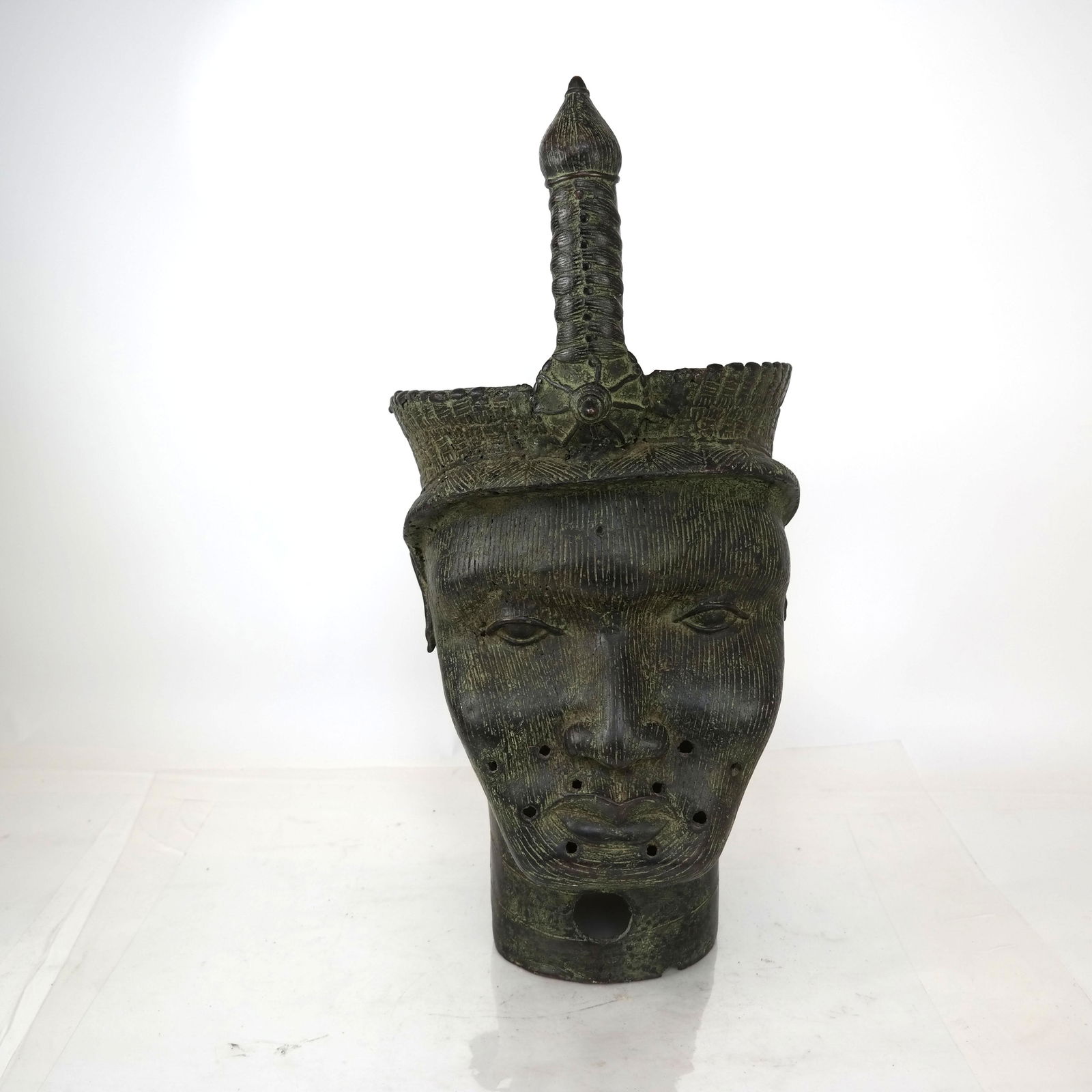 Ethnographic Bronze Head Sculpture (1 of 6)