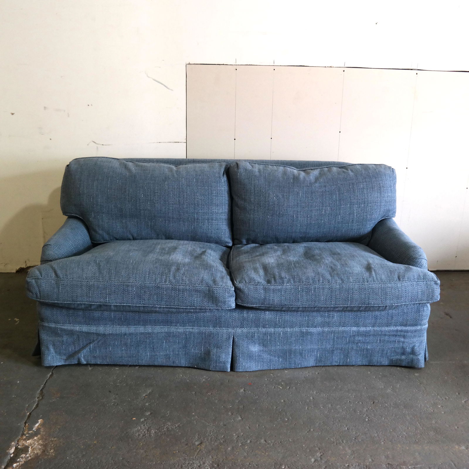 Modern Blue Upholstered Sofa (1 of 6)