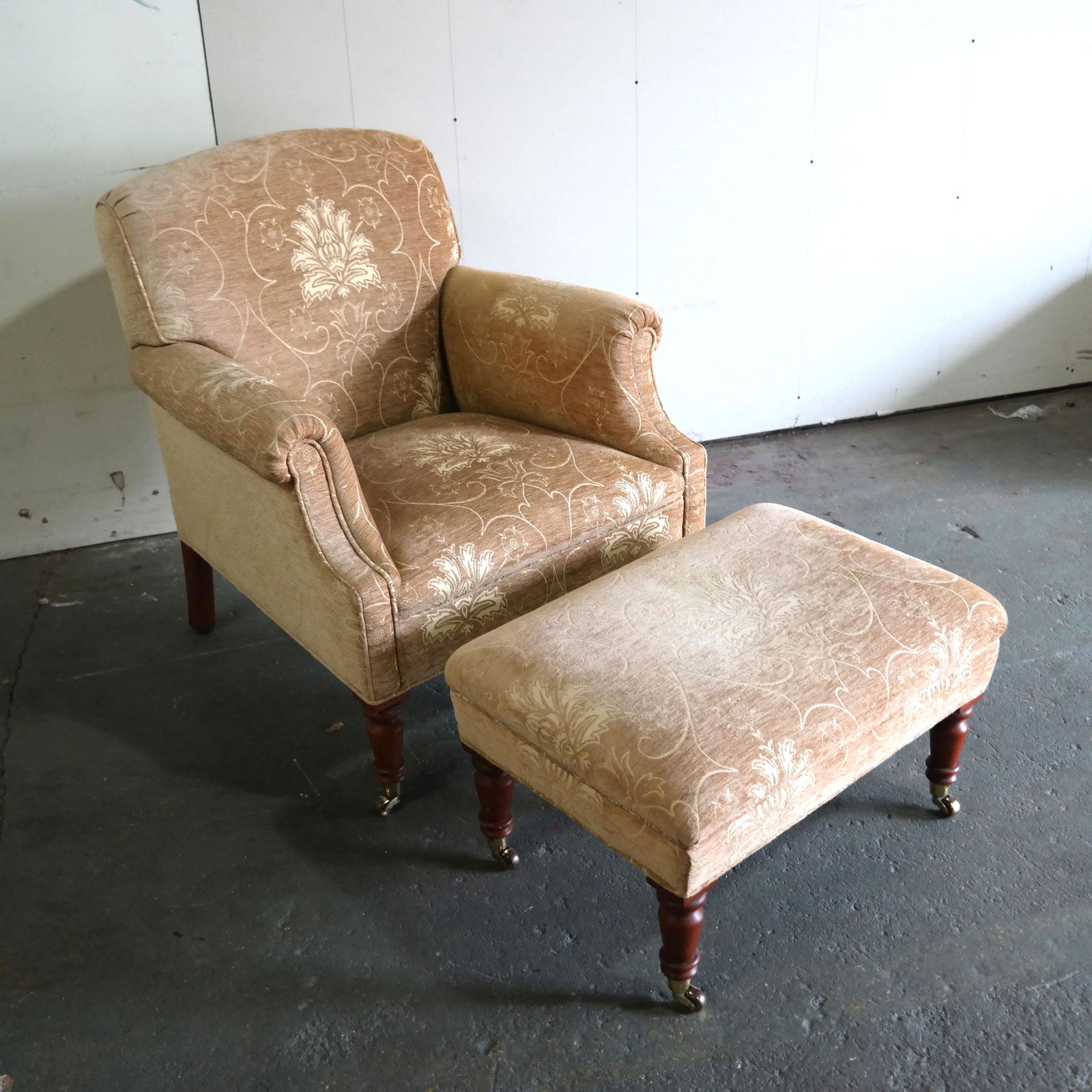 George Smith-Style Club Chair and Ottoman (1 of 7)