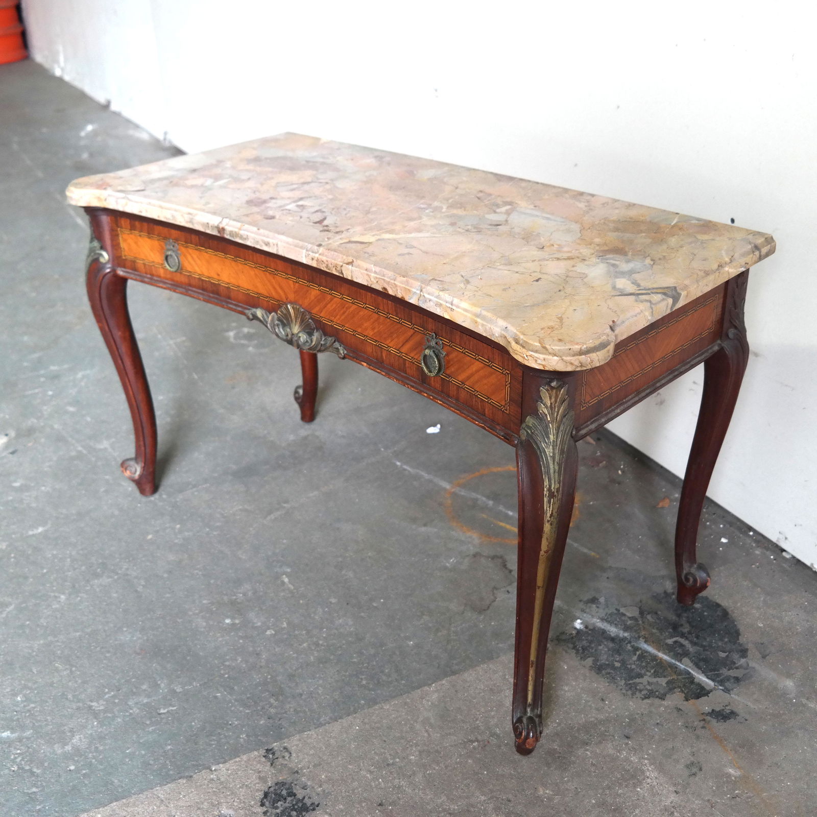 Louis XV-Style Marble Top Low Console (1 of 8)